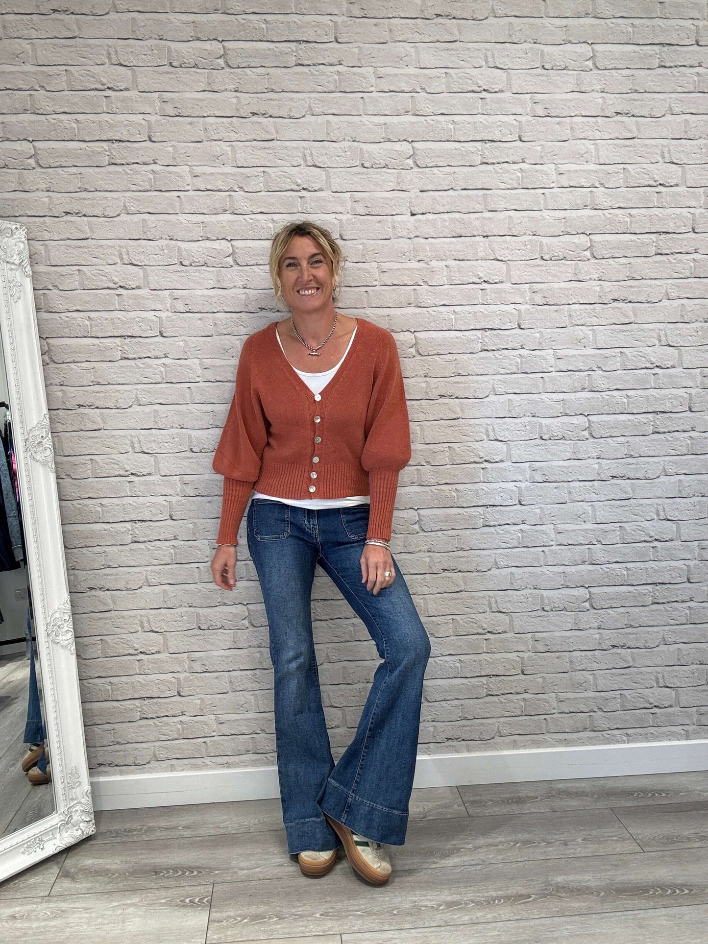 Willow Cardigan | Russet Orange