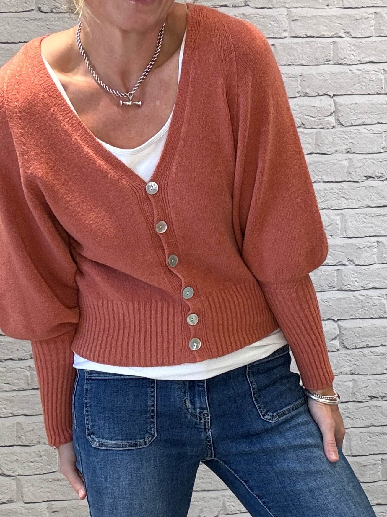 Willow Cardigan | Russet Orange