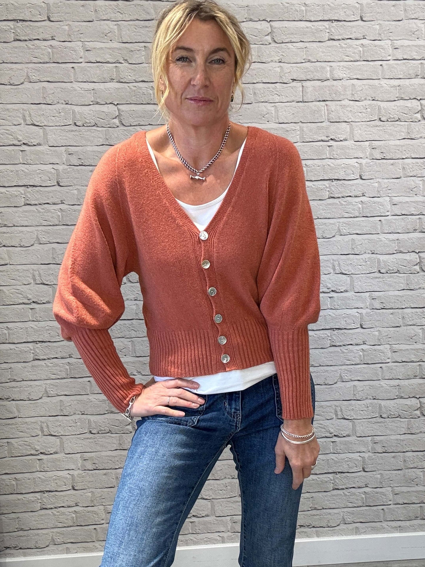 Willow Cardigan | Russet Orange