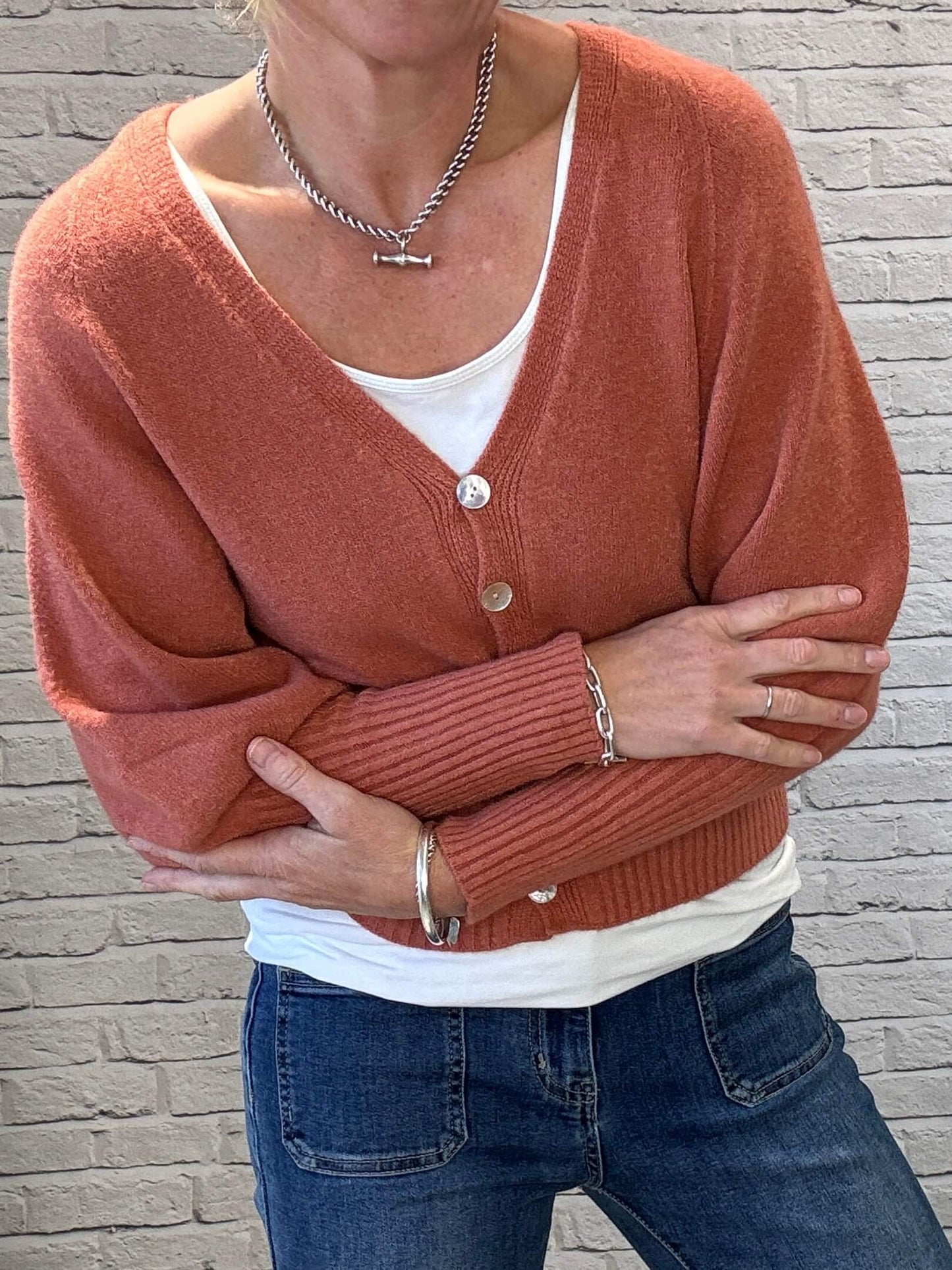 Willow Cardigan | Russet Orange