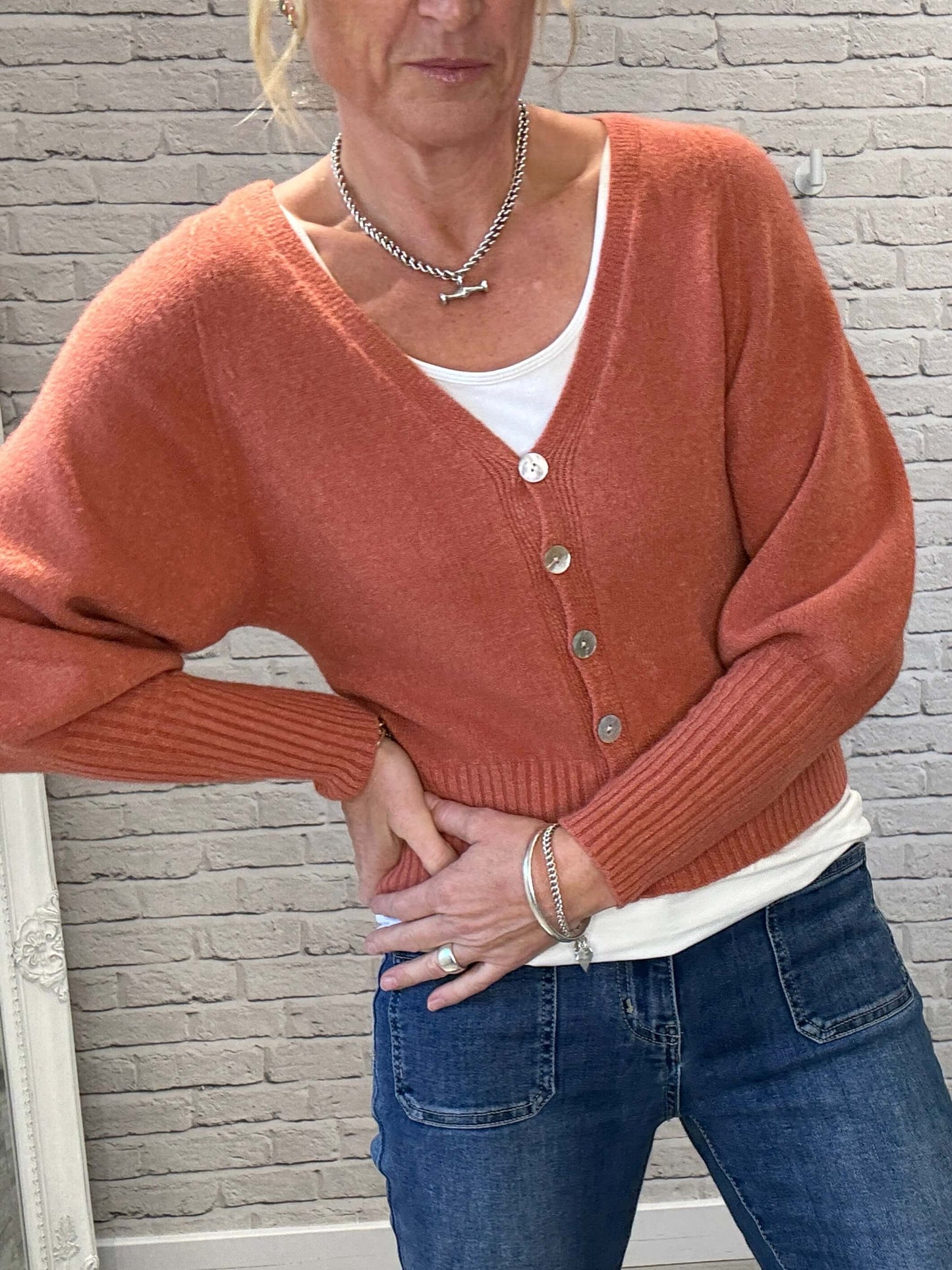 Willow Cardigan | Russet Orange