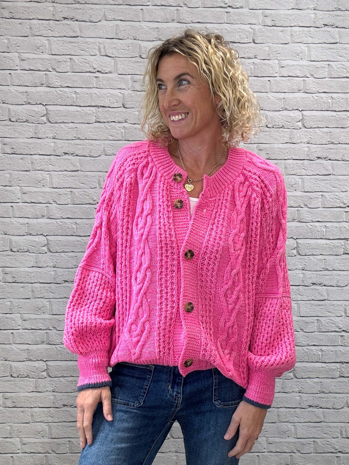 Brigit Cardigan | Pink