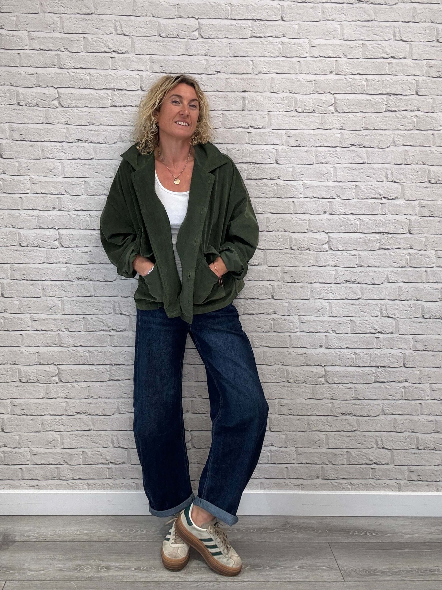 Bosco Oversized Cord Utility Jacket | Iguana Green