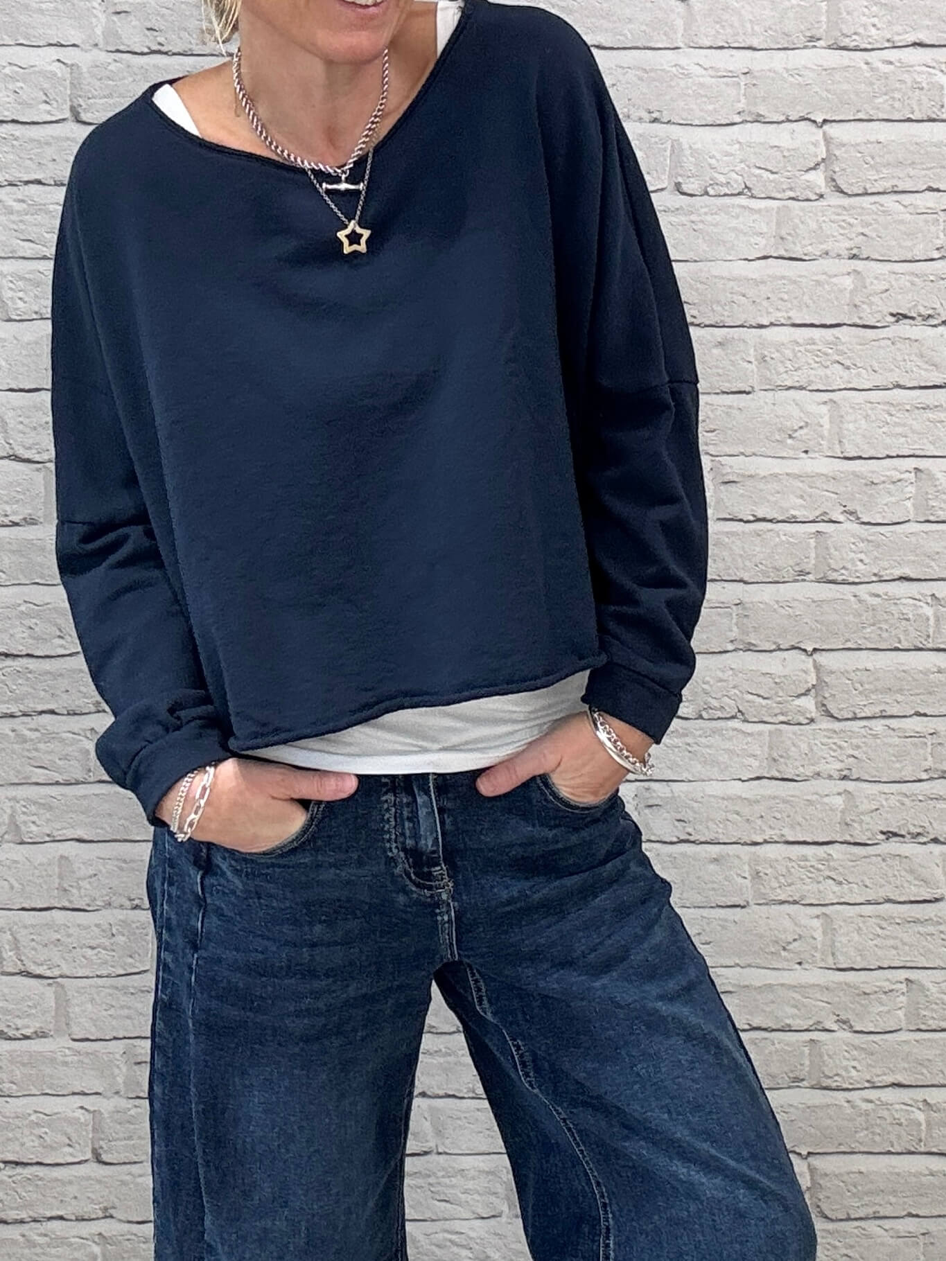 Maeve Sweatshirt | Navy Blue