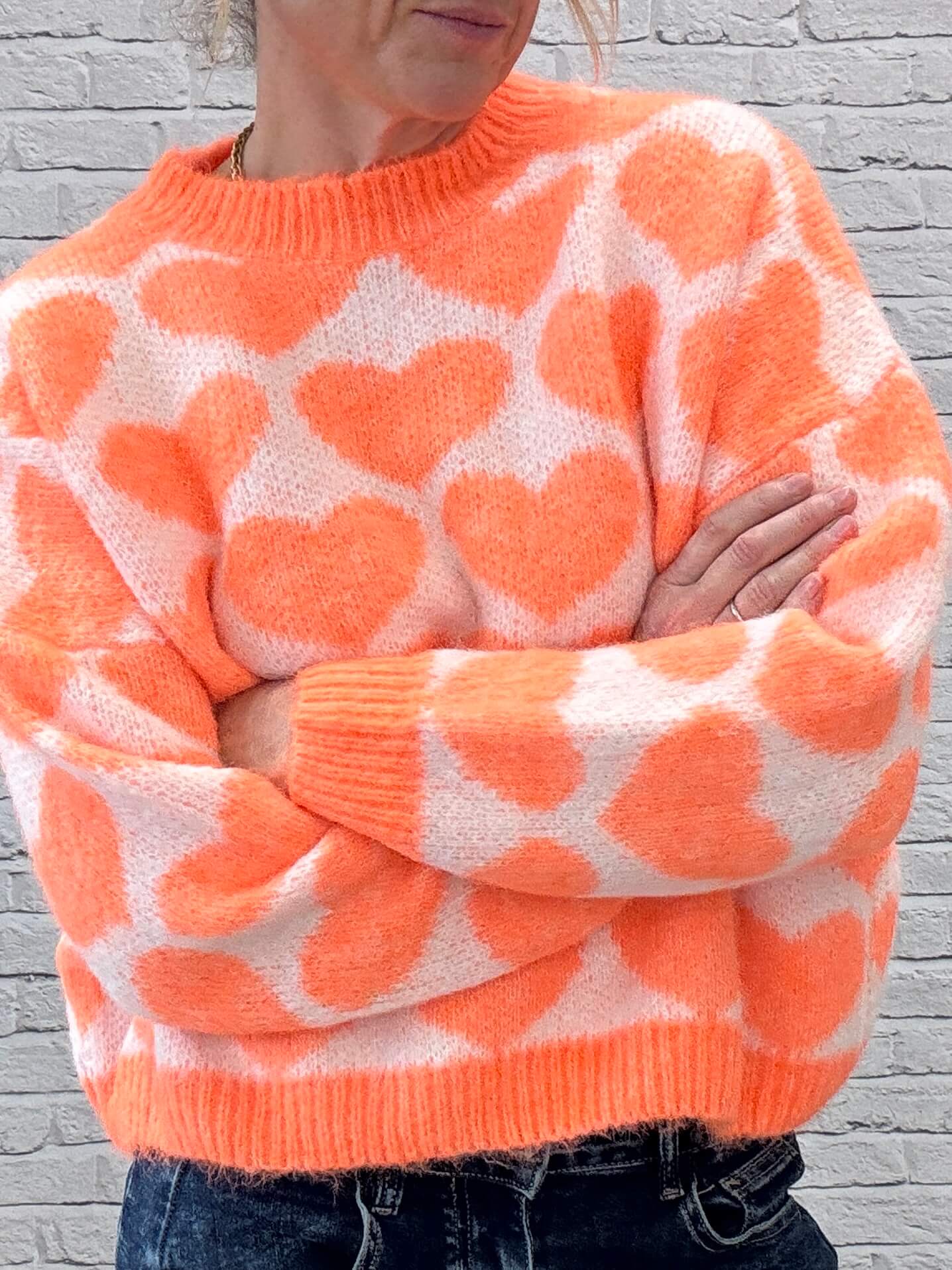 Heart Jumper | Neon Orange