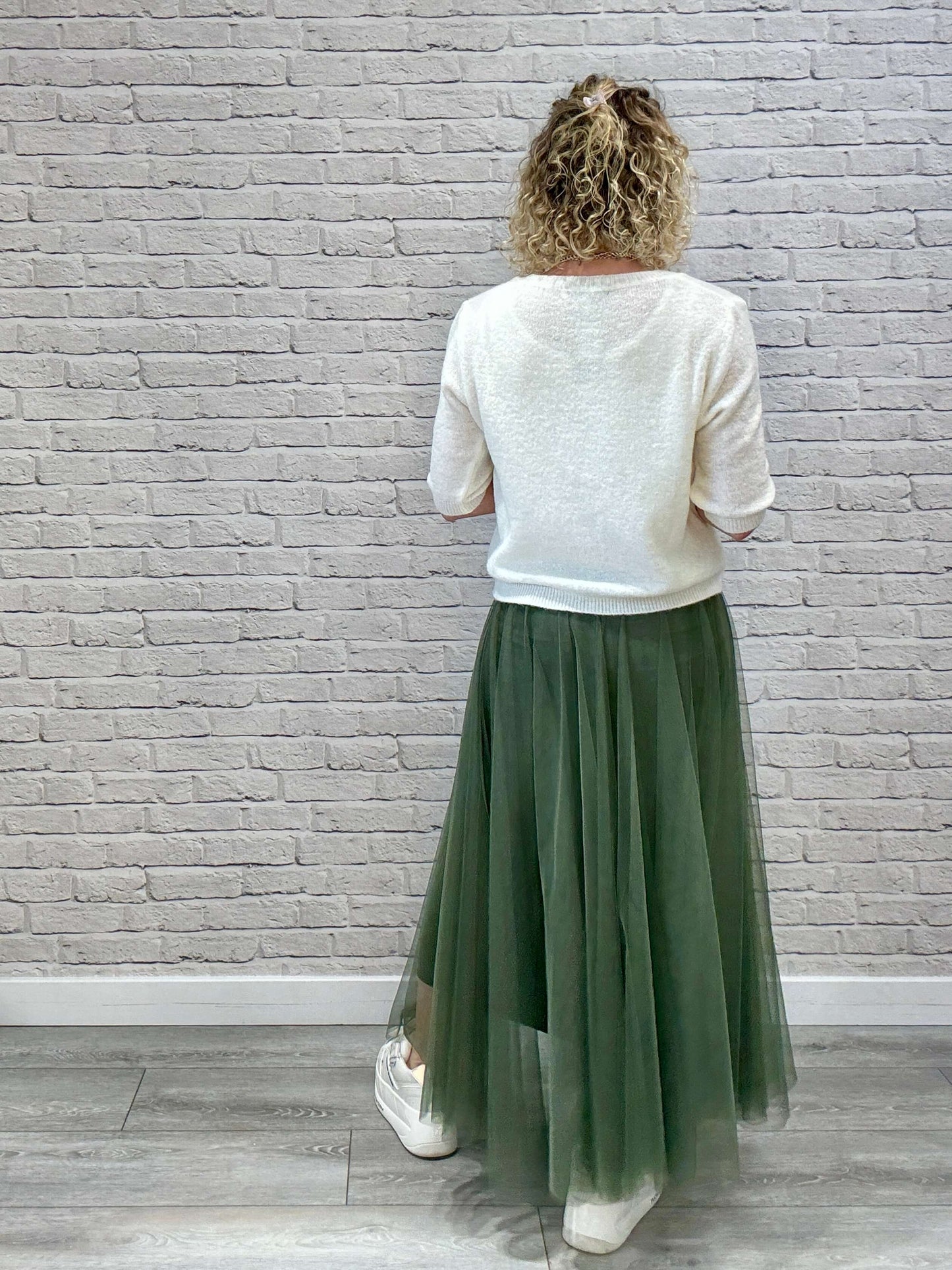 Daisy Tulle Skirt | Khaki