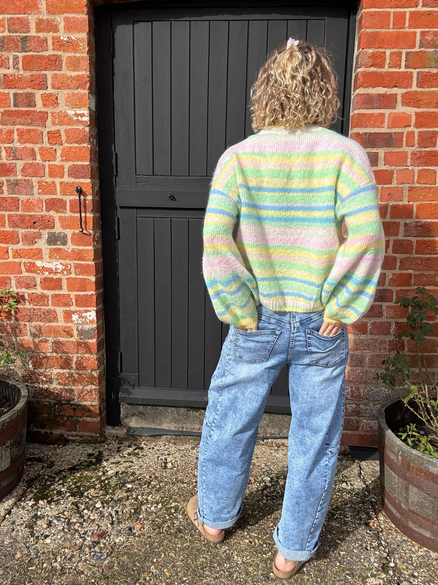 Yellow Candy Stripe Jumper