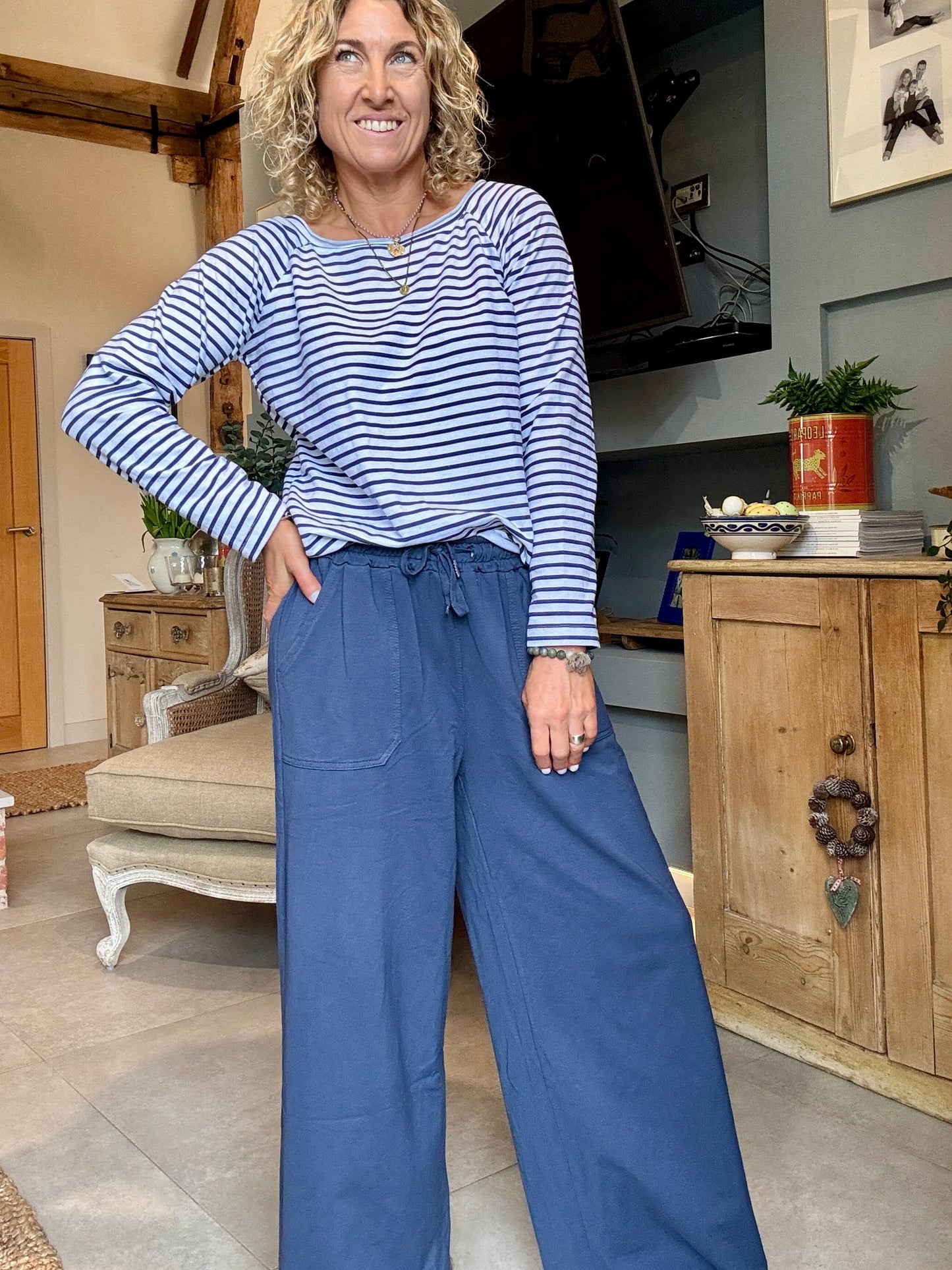 Breton Stripe Slub | Nautical Blue