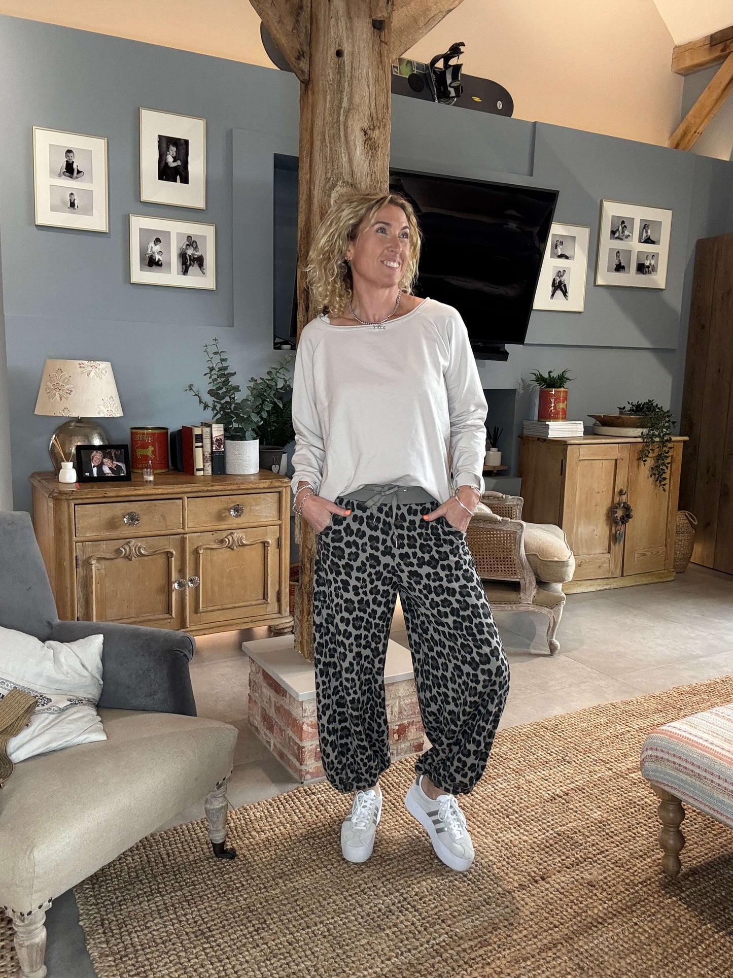 LA Mocha Leopard Joggers