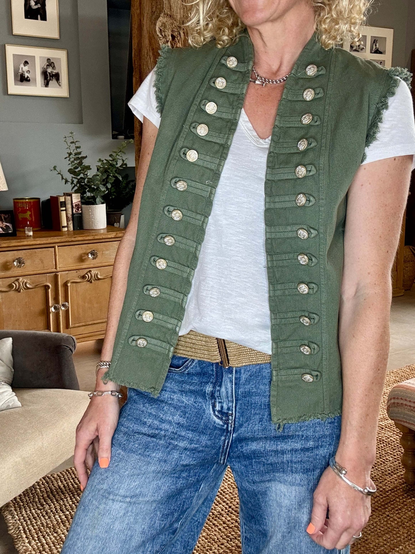 The Hendrix Military Gilet | Khaki