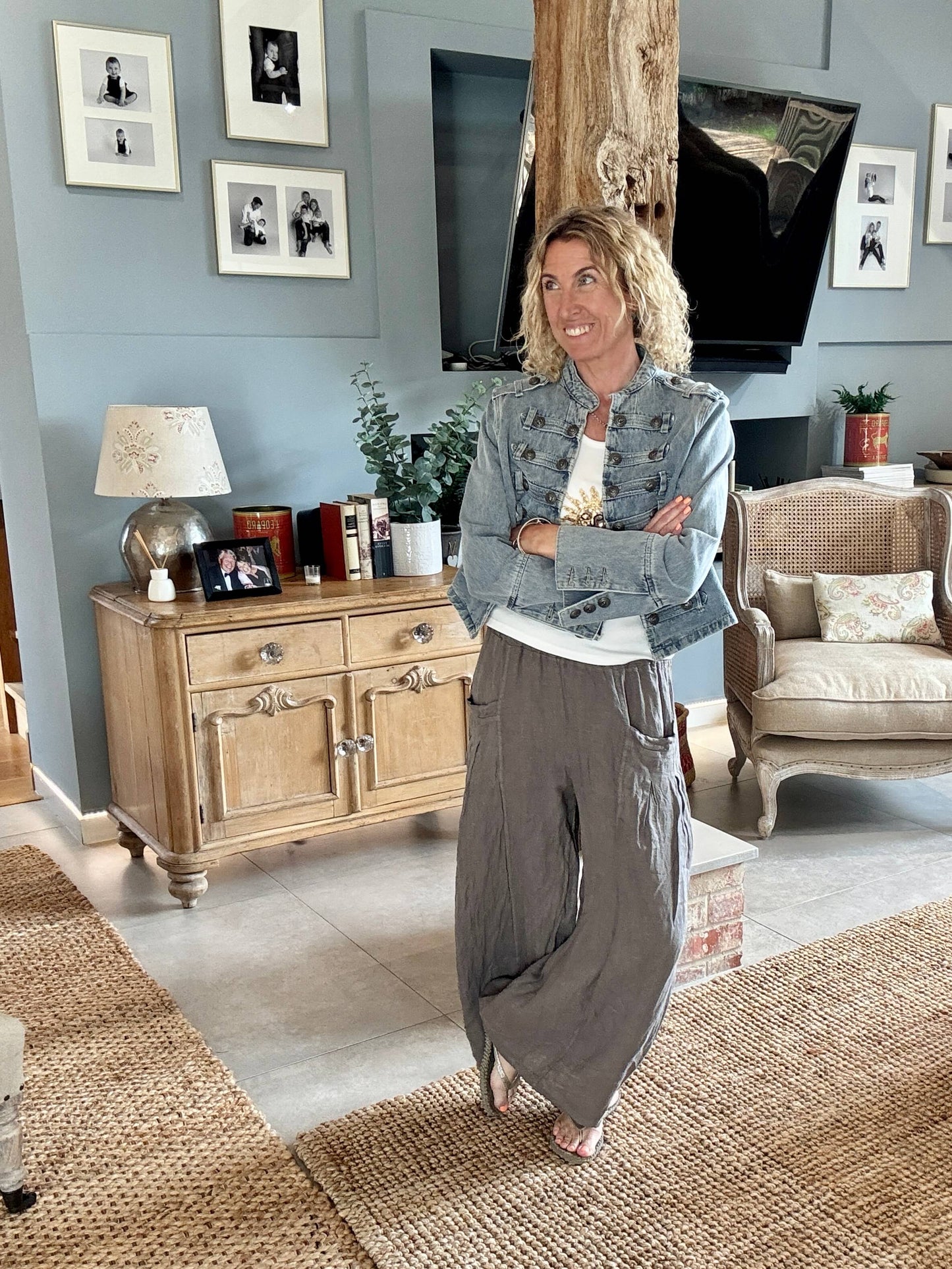 Long Beach Linen Trousers | Mocha