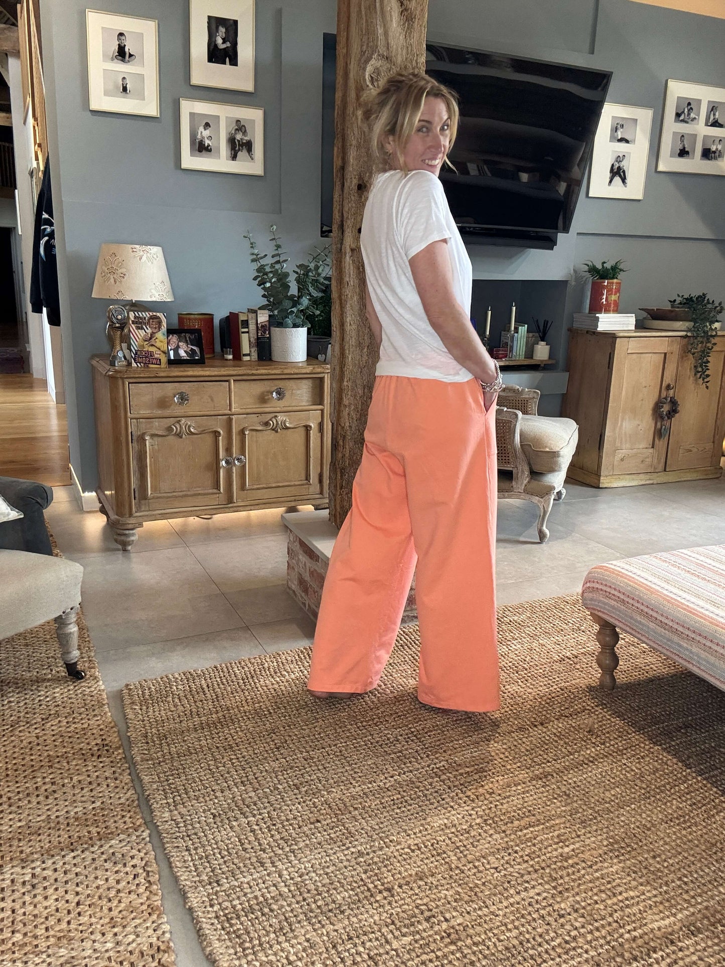 Dorset Wide Leg Jogger | Flamingo (NEW)