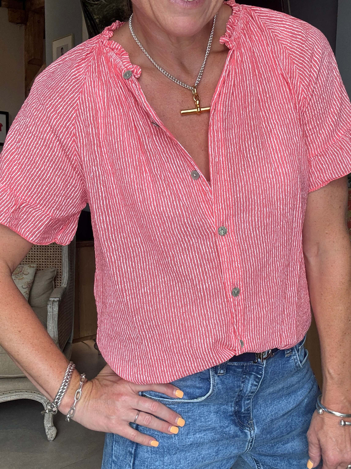 Regatta Blouse | Coral