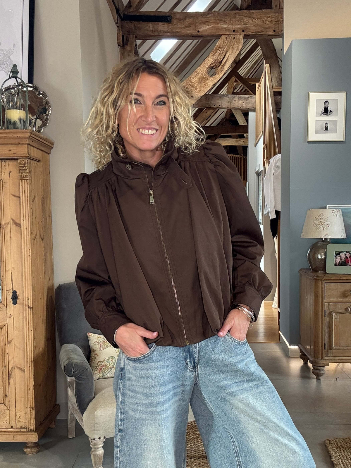The Marlow Bubble Jacket | Chocolate