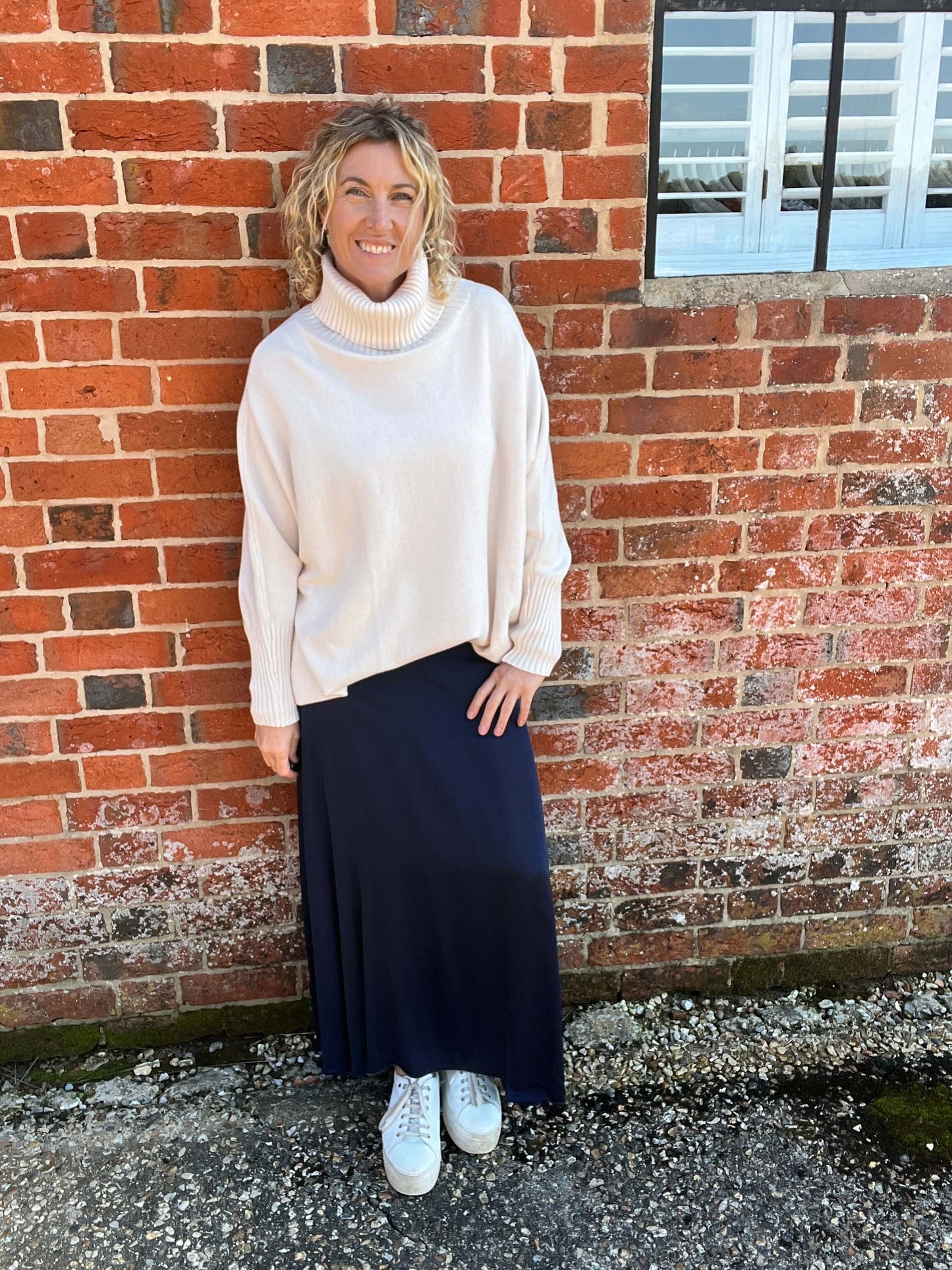 Arabella Roll Neck | Winter White