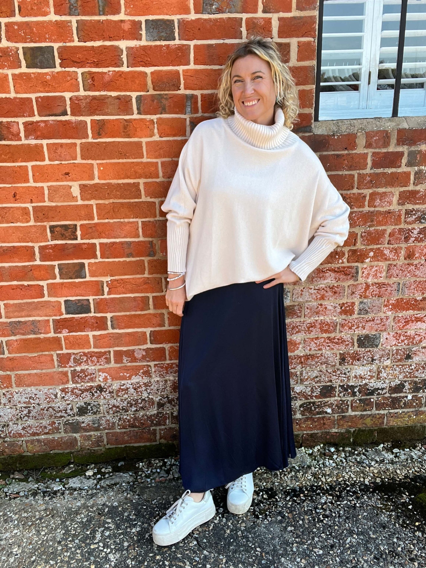 Arabella Roll Neck | Winter White