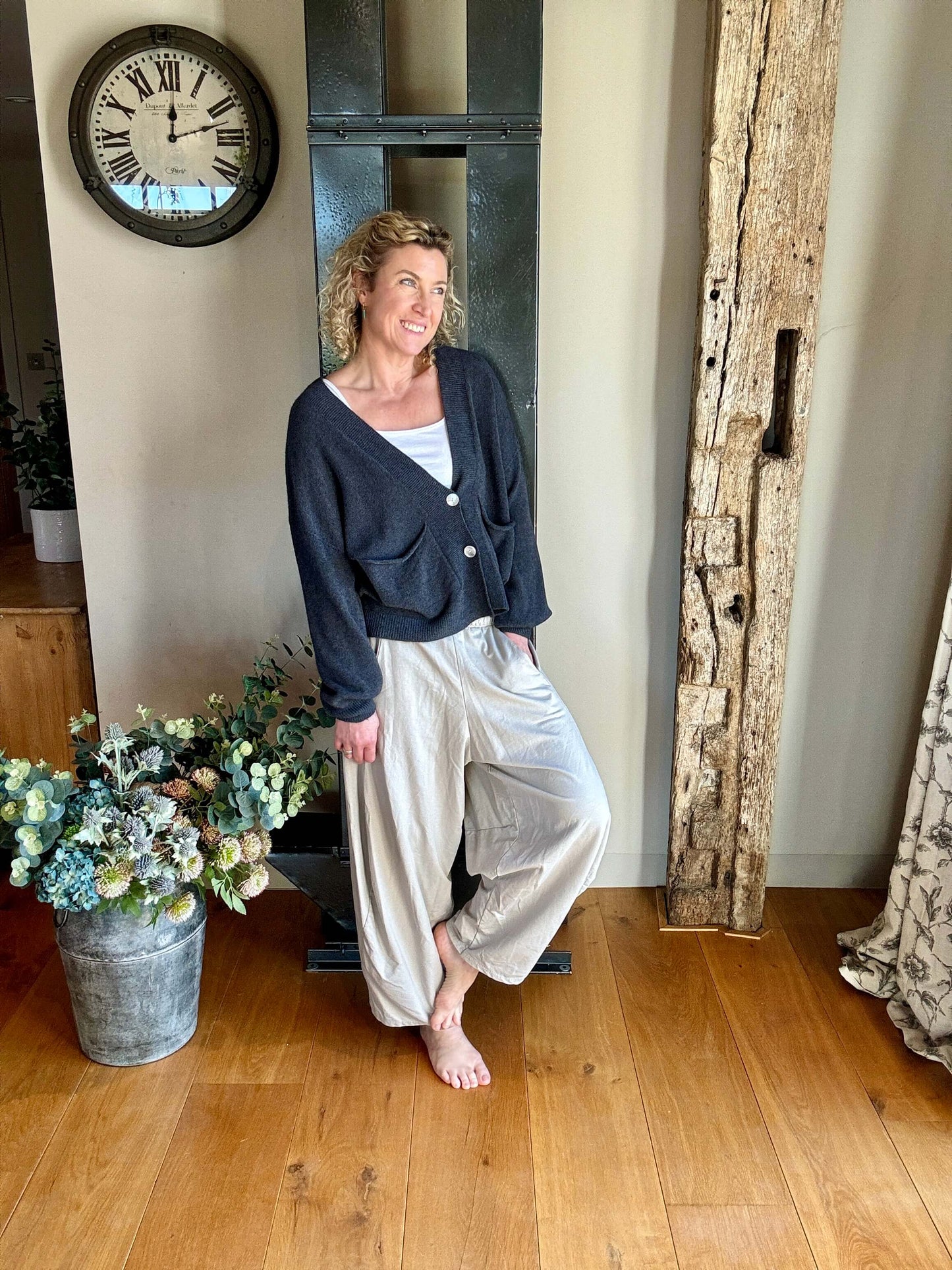 The Papa Cardigan | Charcoal