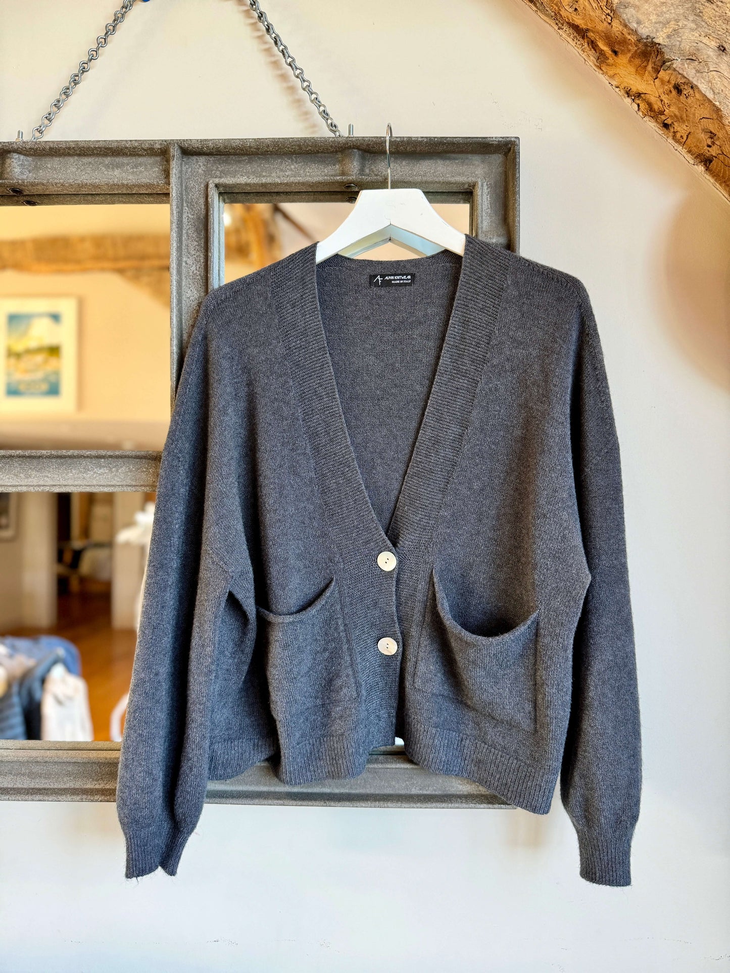 The Papa Cardigan | Charcoal