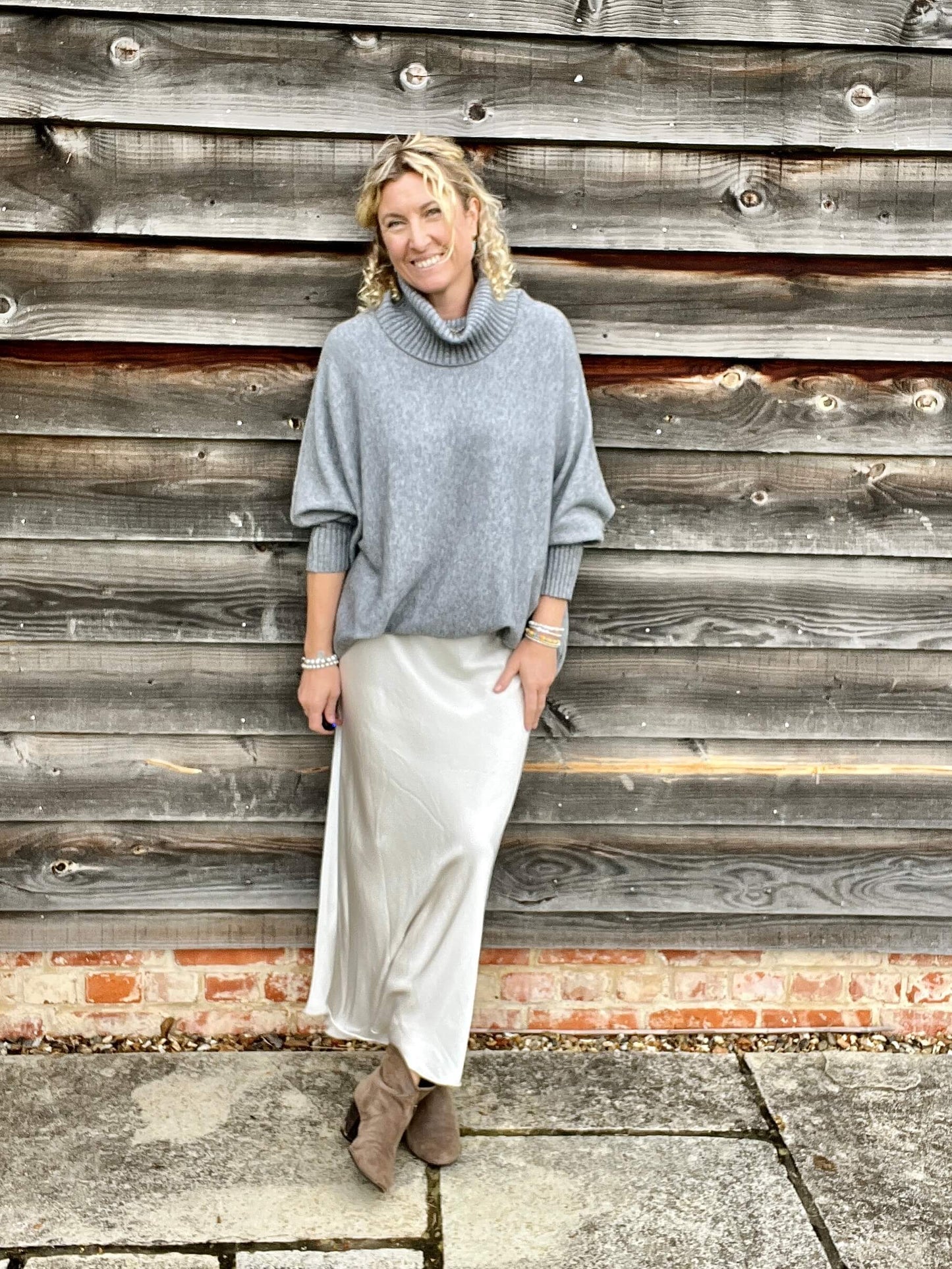 Arabella Roll Neck | Grey