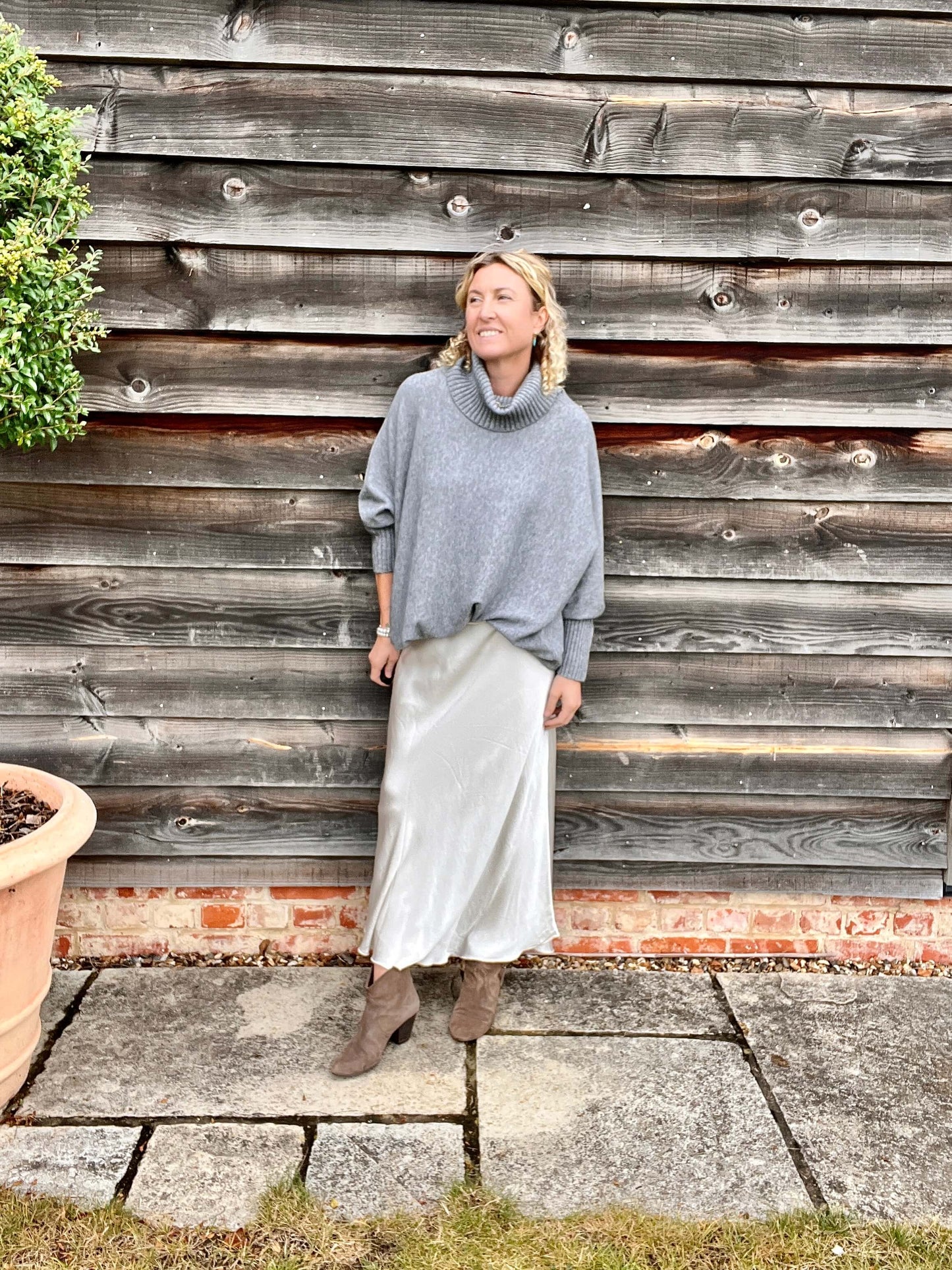 Arabella Roll Neck | Grey