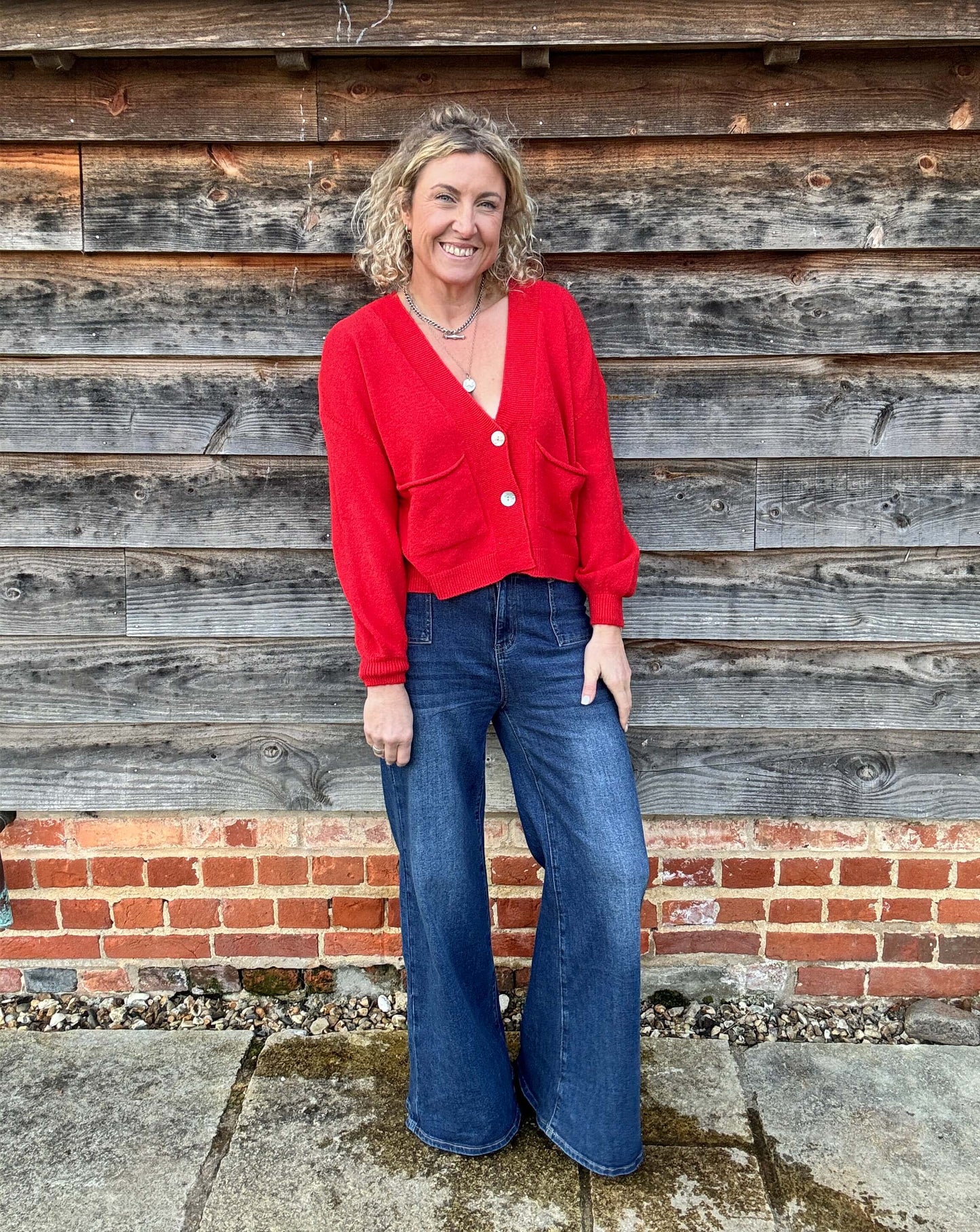 The Papa Cardigan | Red