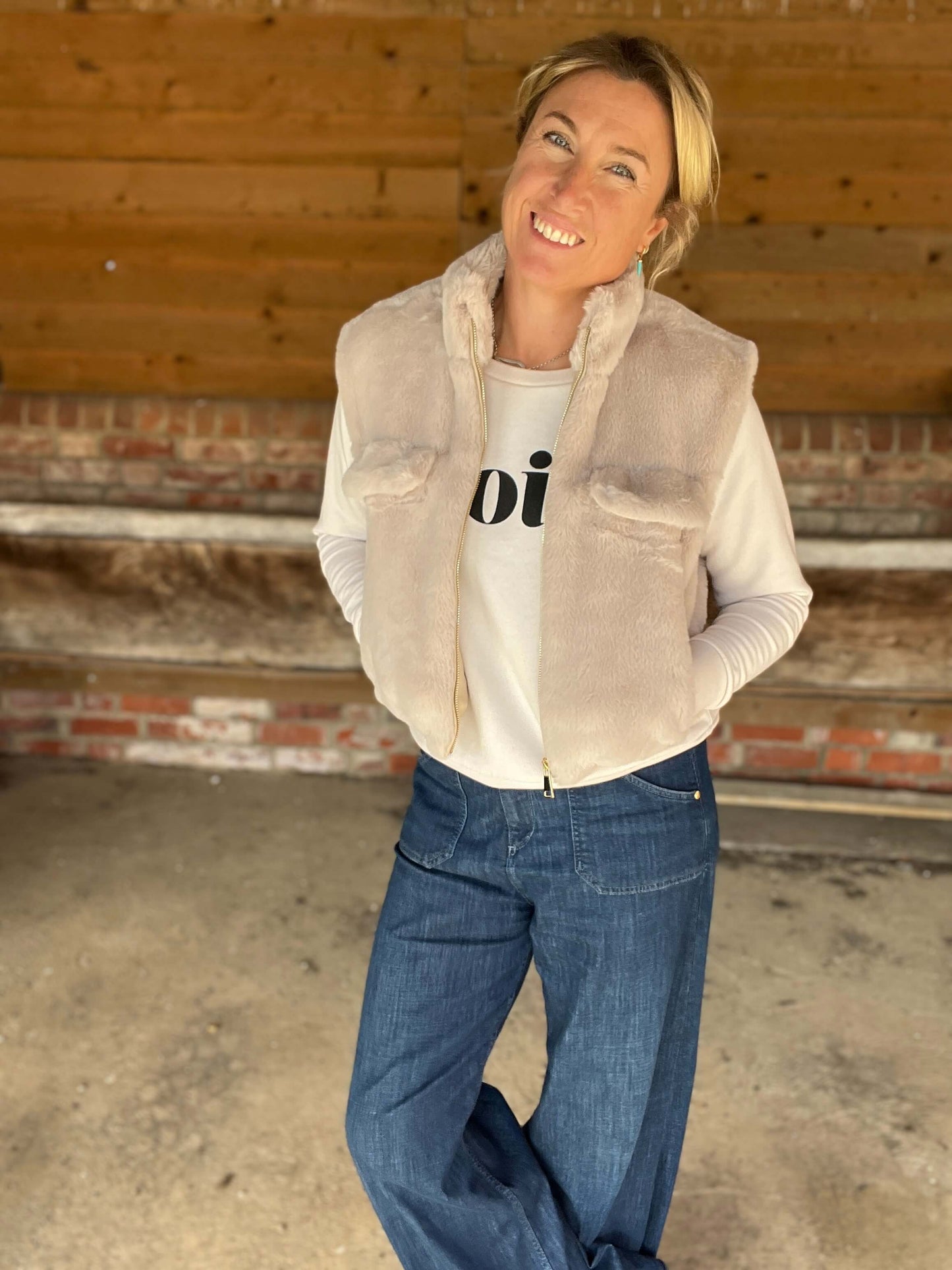 Camden Gilet | Beige