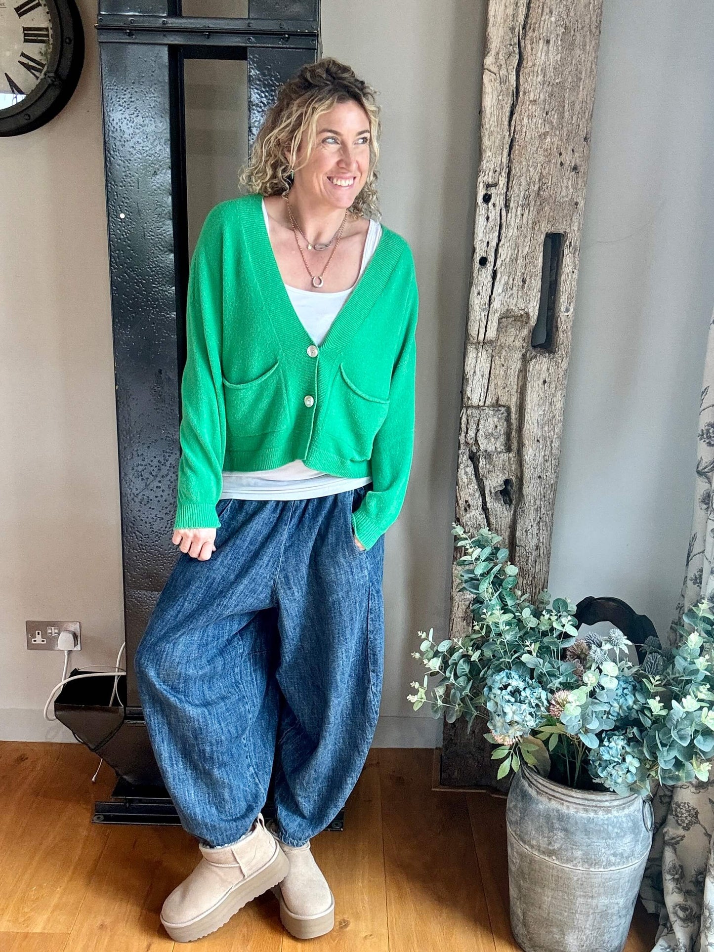 The Papa Cardigan | Spring Green