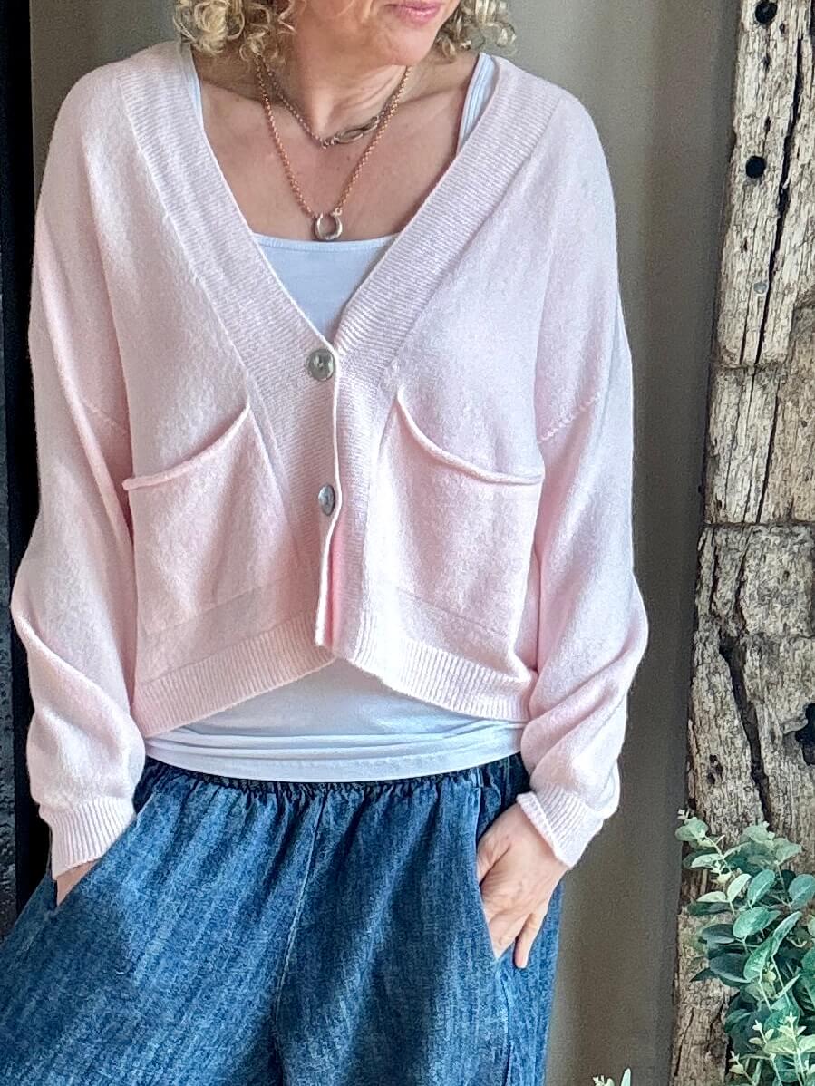 The Papa Cardigan | Baby Pink
