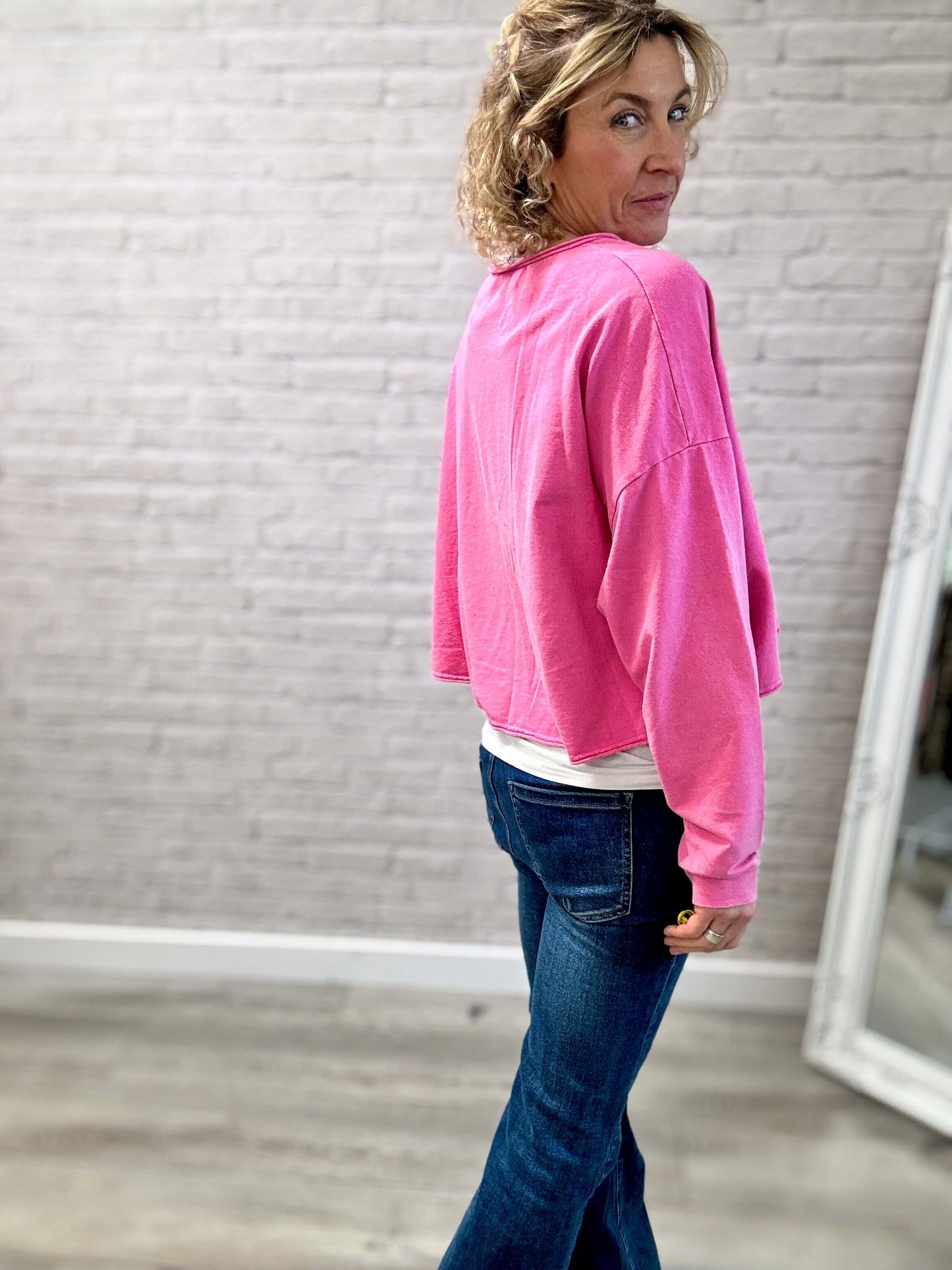 Palmer Lightweight Sweatshirt | Pink Wash
