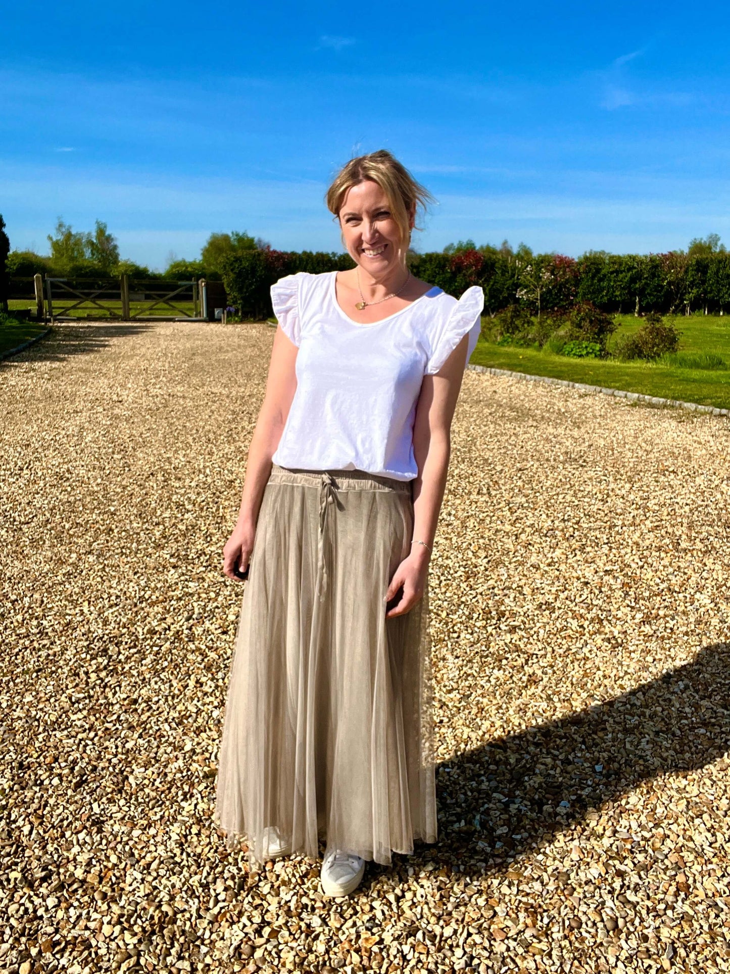 Sophia Tulle Skirt | Washed Mocha