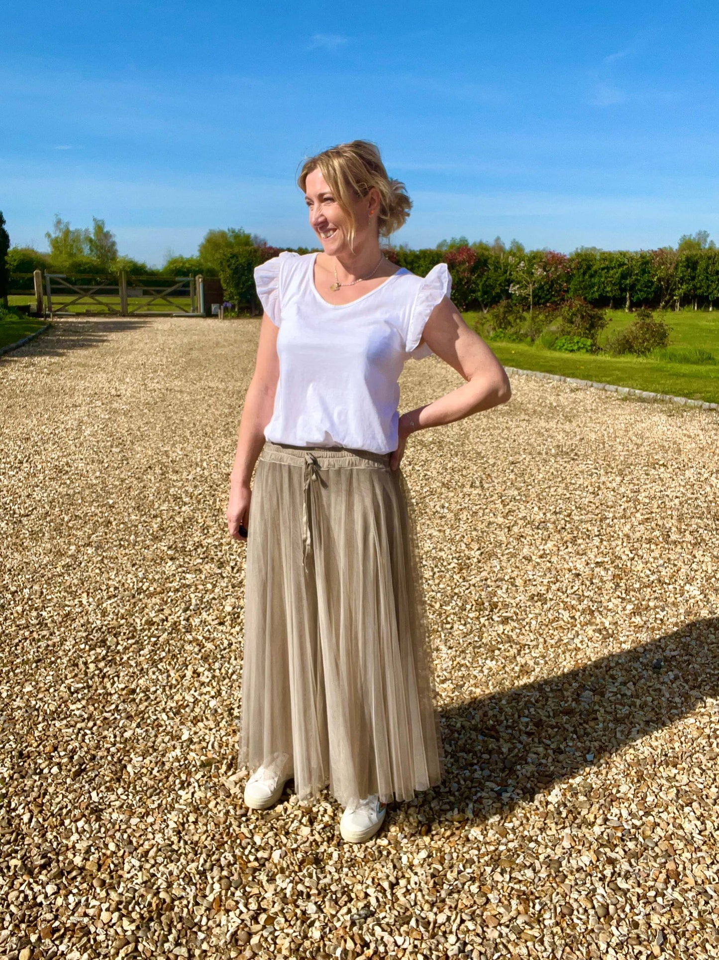 Sophia Tulle Skirt | Washed Mocha