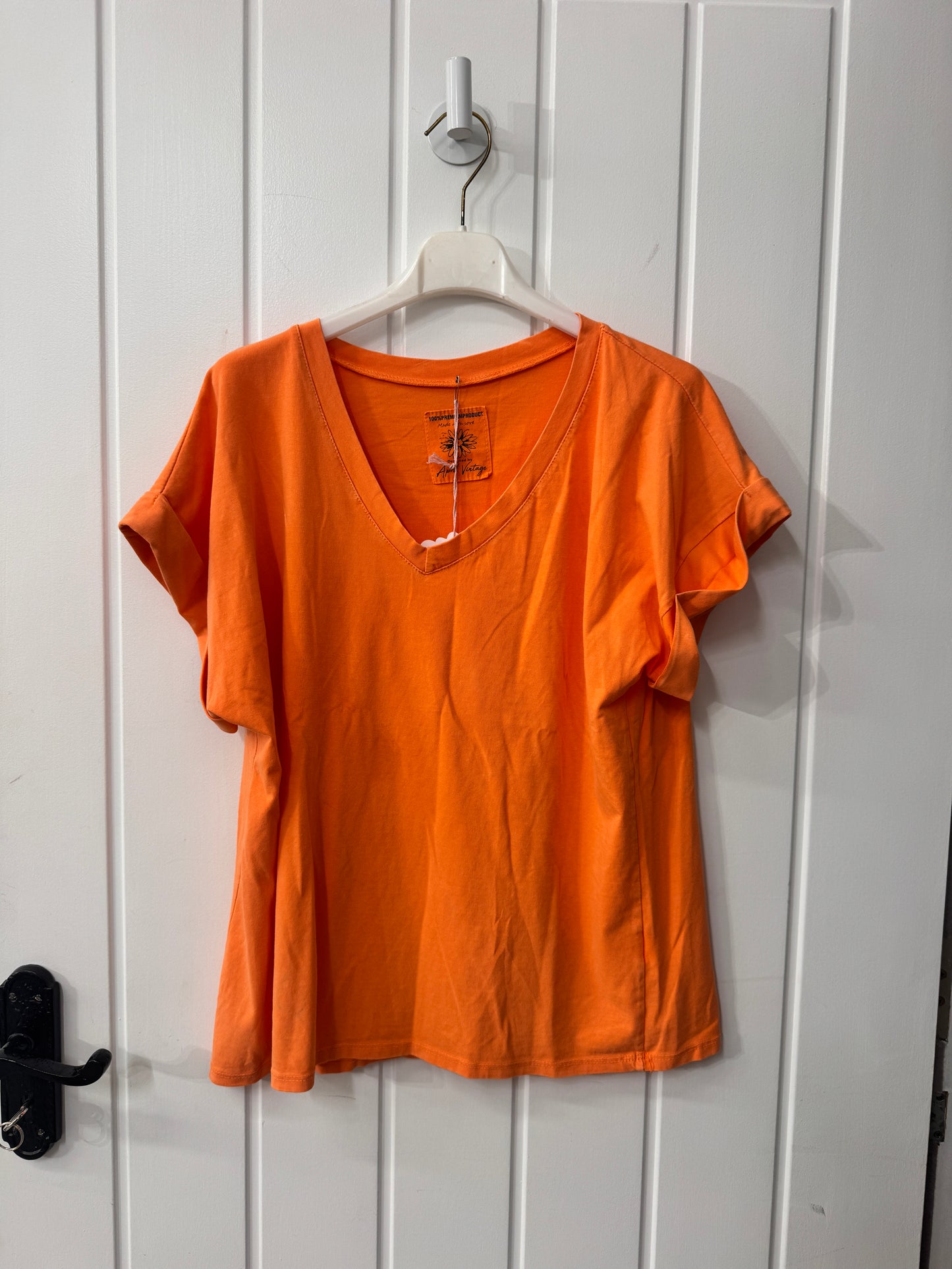 SECONDS - Orange Polzeath V-Neck T-shirt
