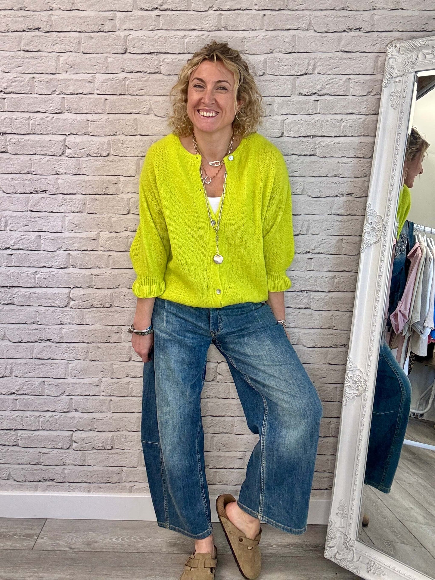 NEW Melrose Cardigan | Acid Yellow