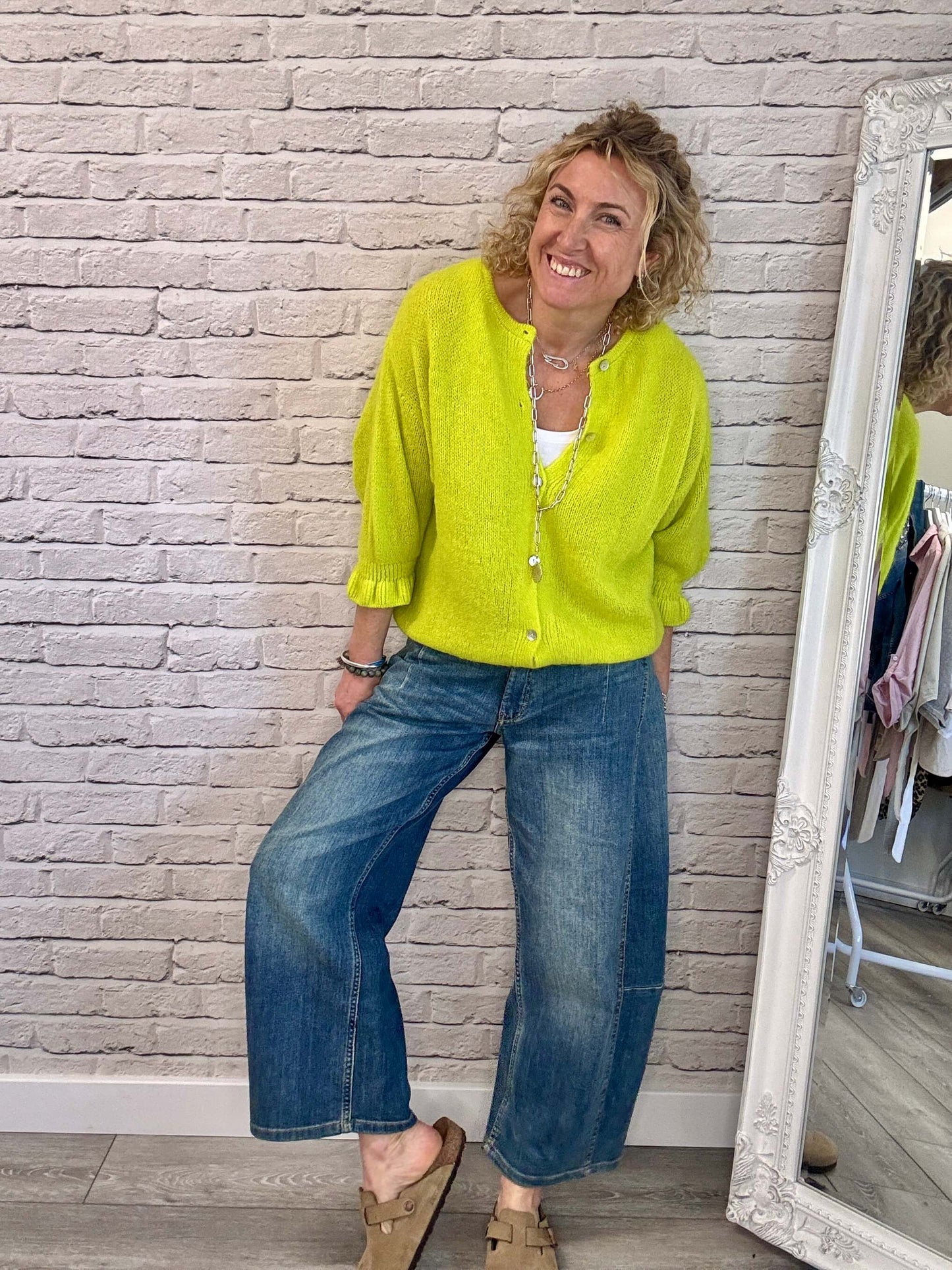 NEW Melrose Cardigan | Acid Yellow