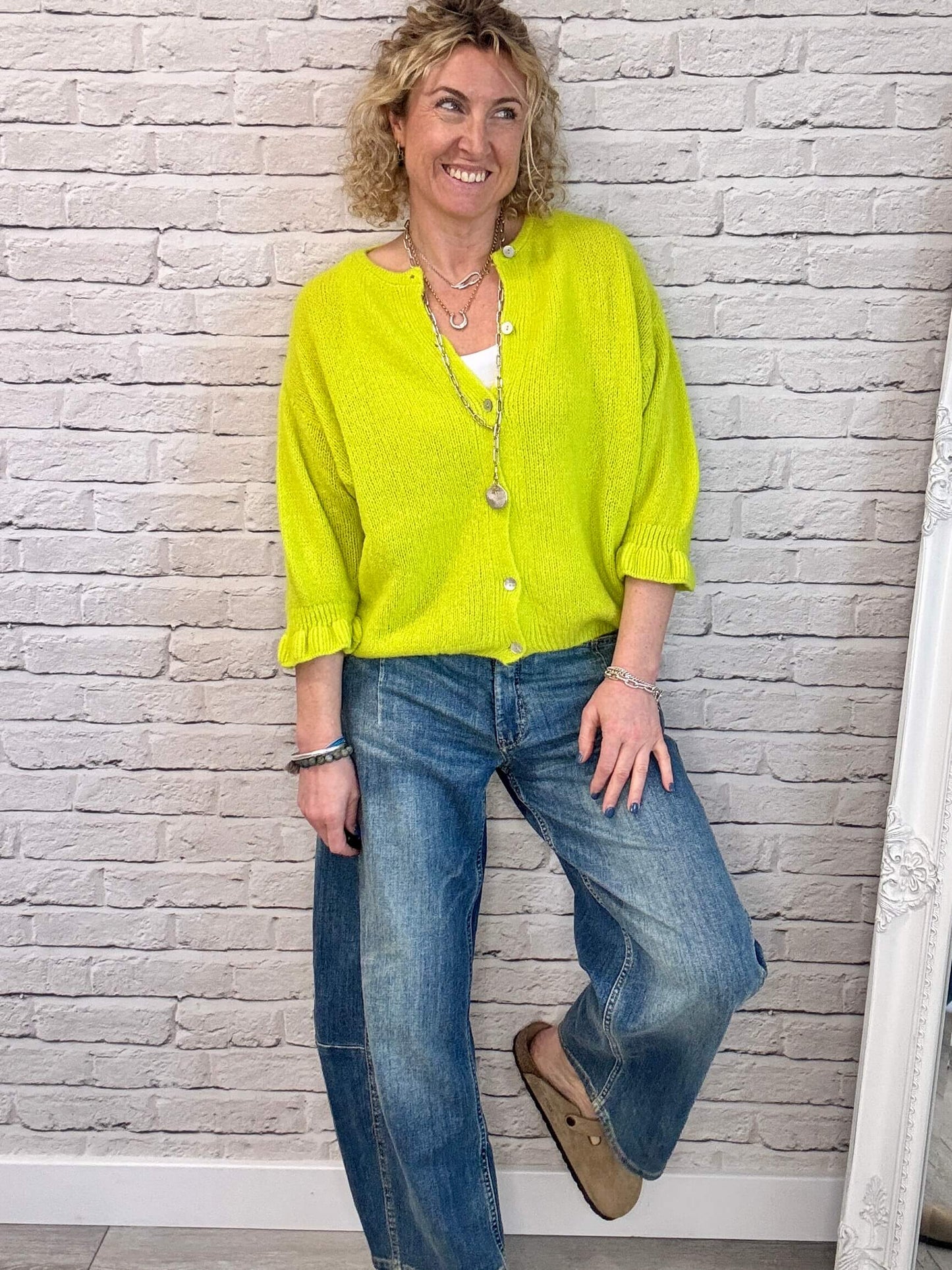 NEW Melrose Cardigan | Acid Yellow