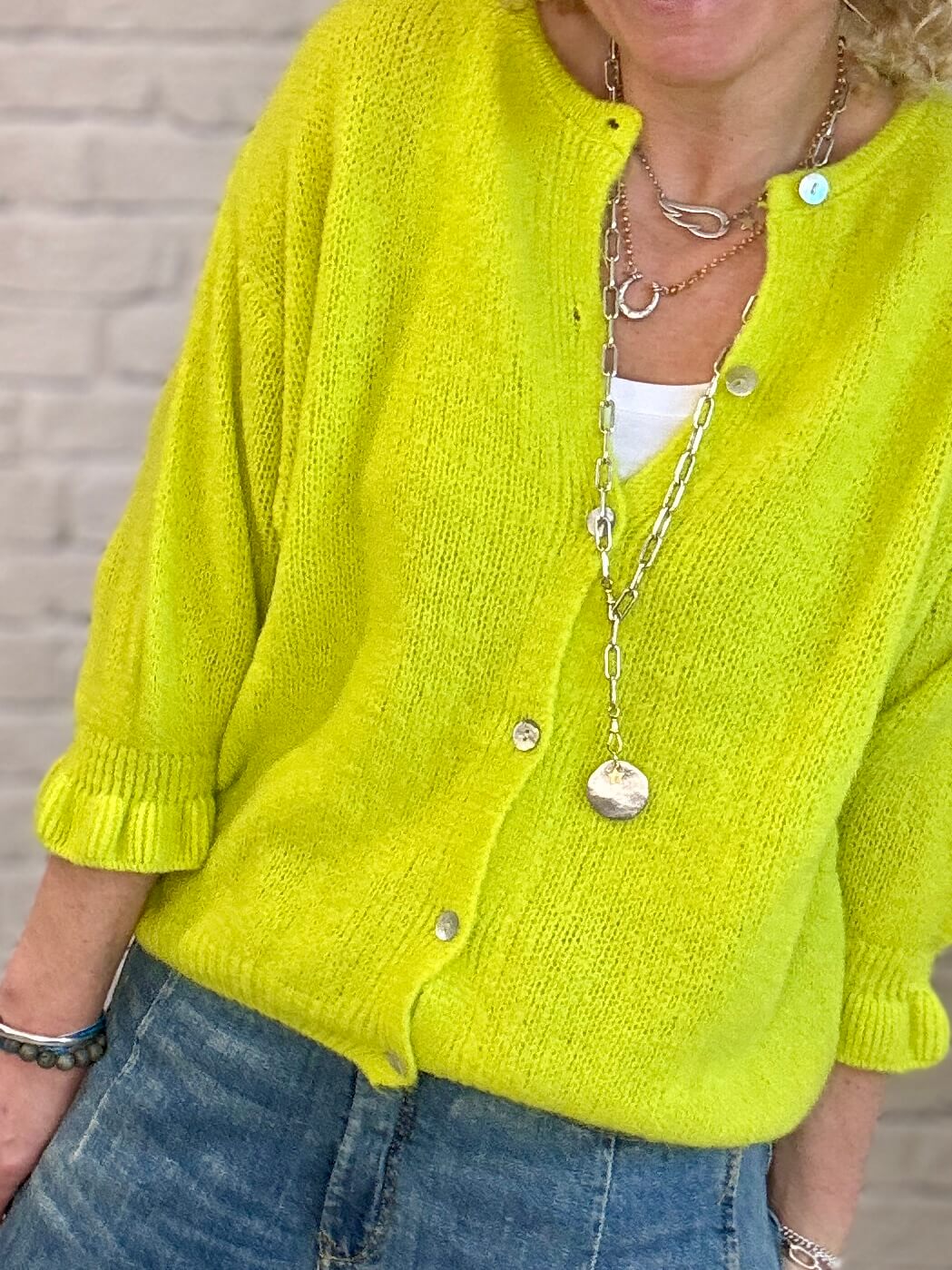 NEW Melrose Cardigan | Acid Yellow