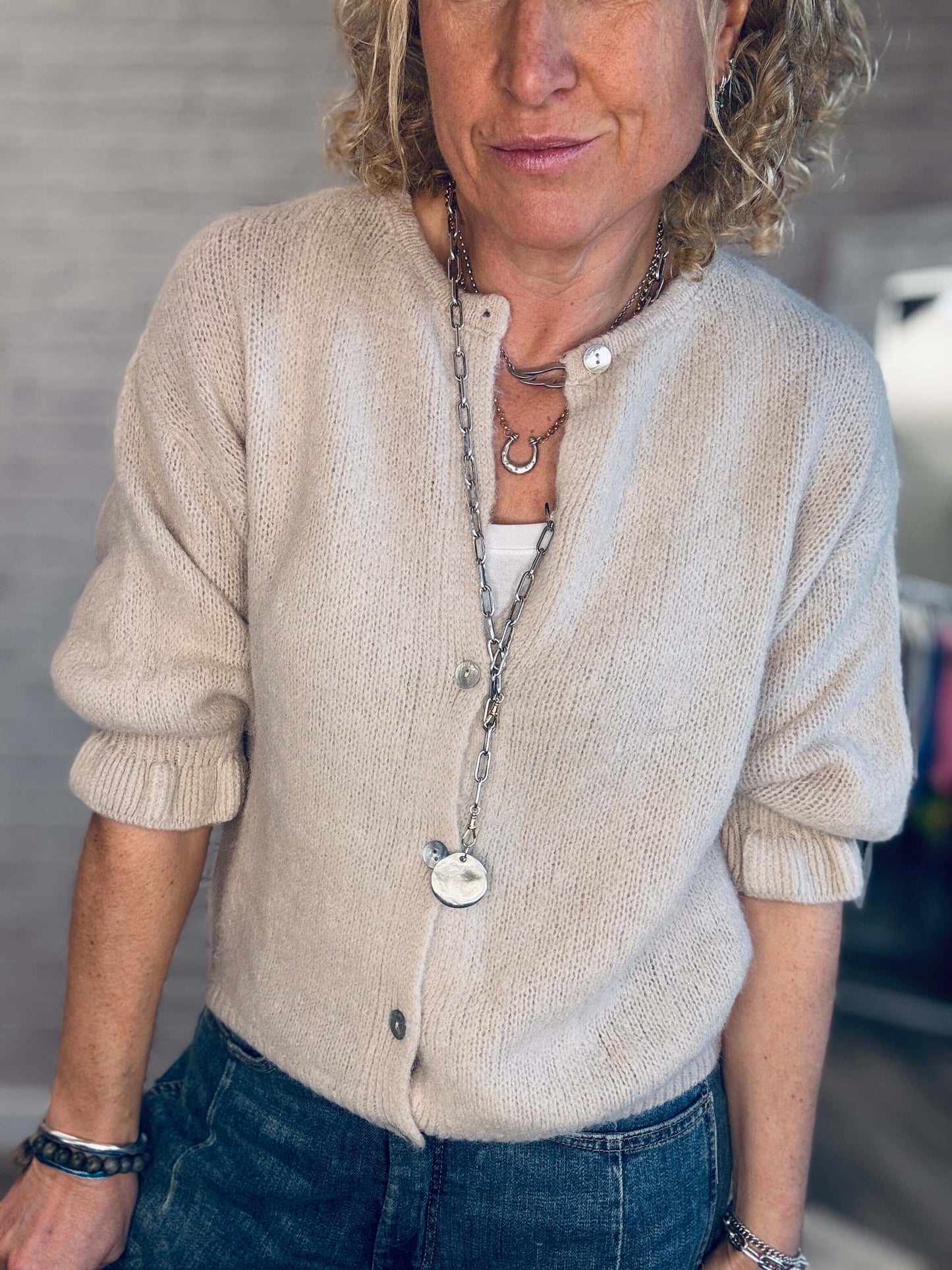 Melrose Cardigan | Stone