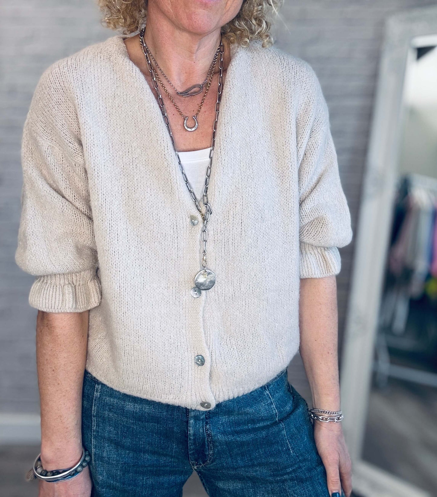 Melrose Cardigan | Stone