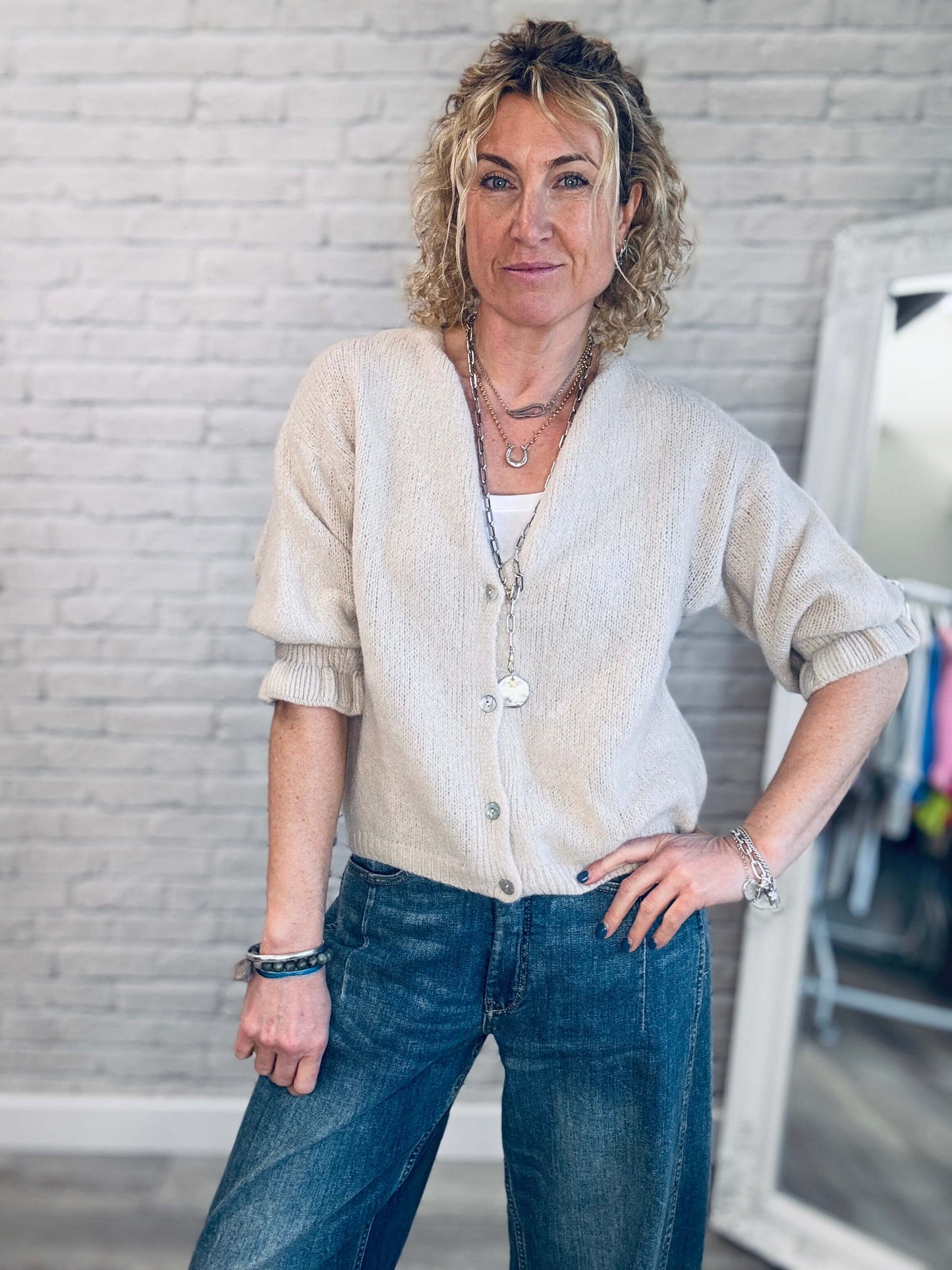 Melrose Cardigan | Stone