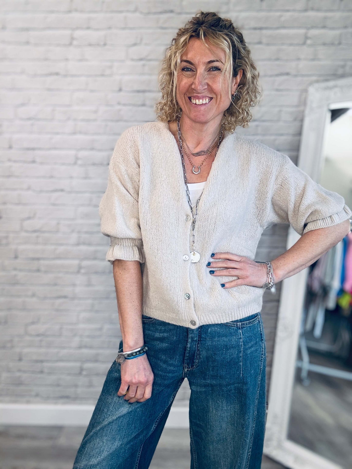 Melrose Cardigan | Stone