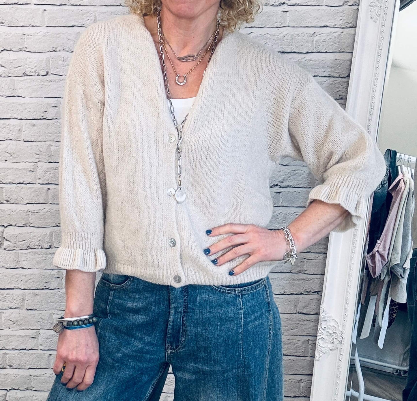 Melrose Cardigan | Stone