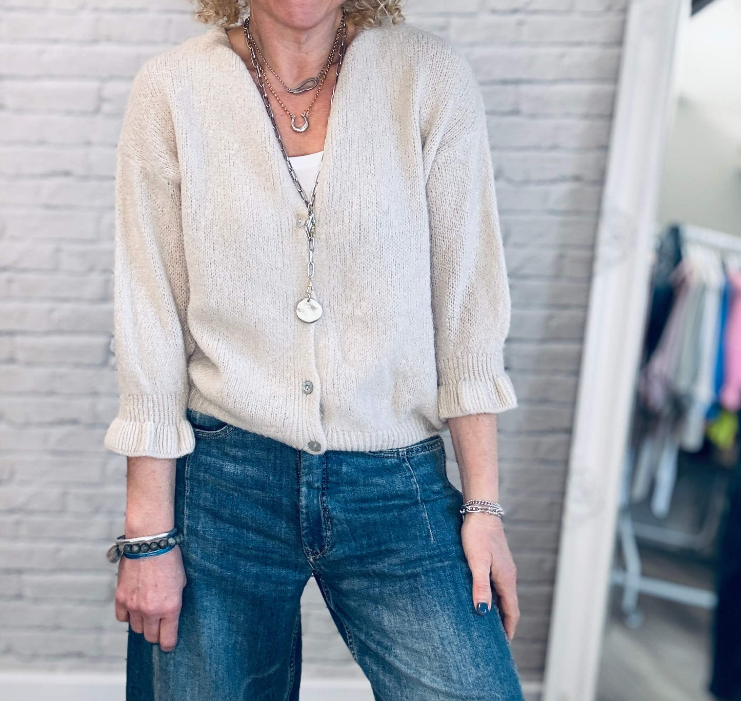 Melrose Cardigan | Stone
