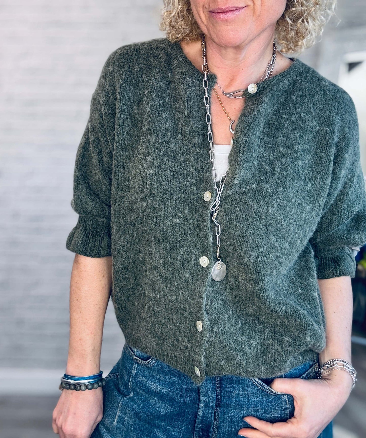 Melrose Cardigan | Khaki