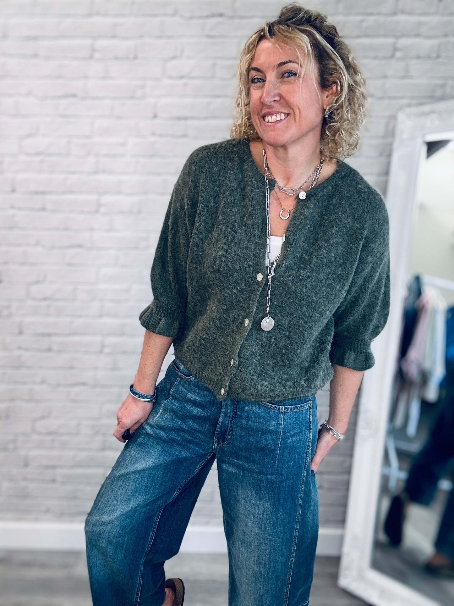 Melrose Cardigan | Khaki