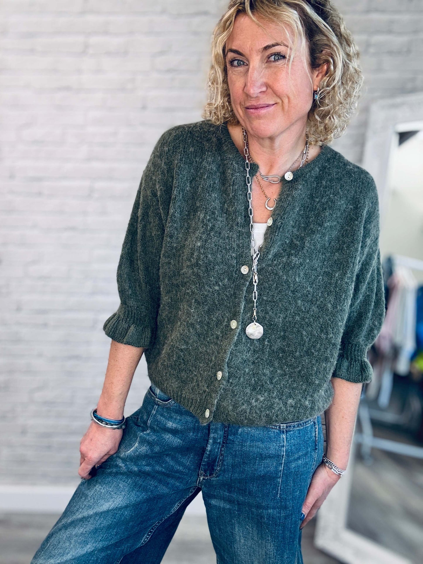 Melrose Cardigan | Khaki