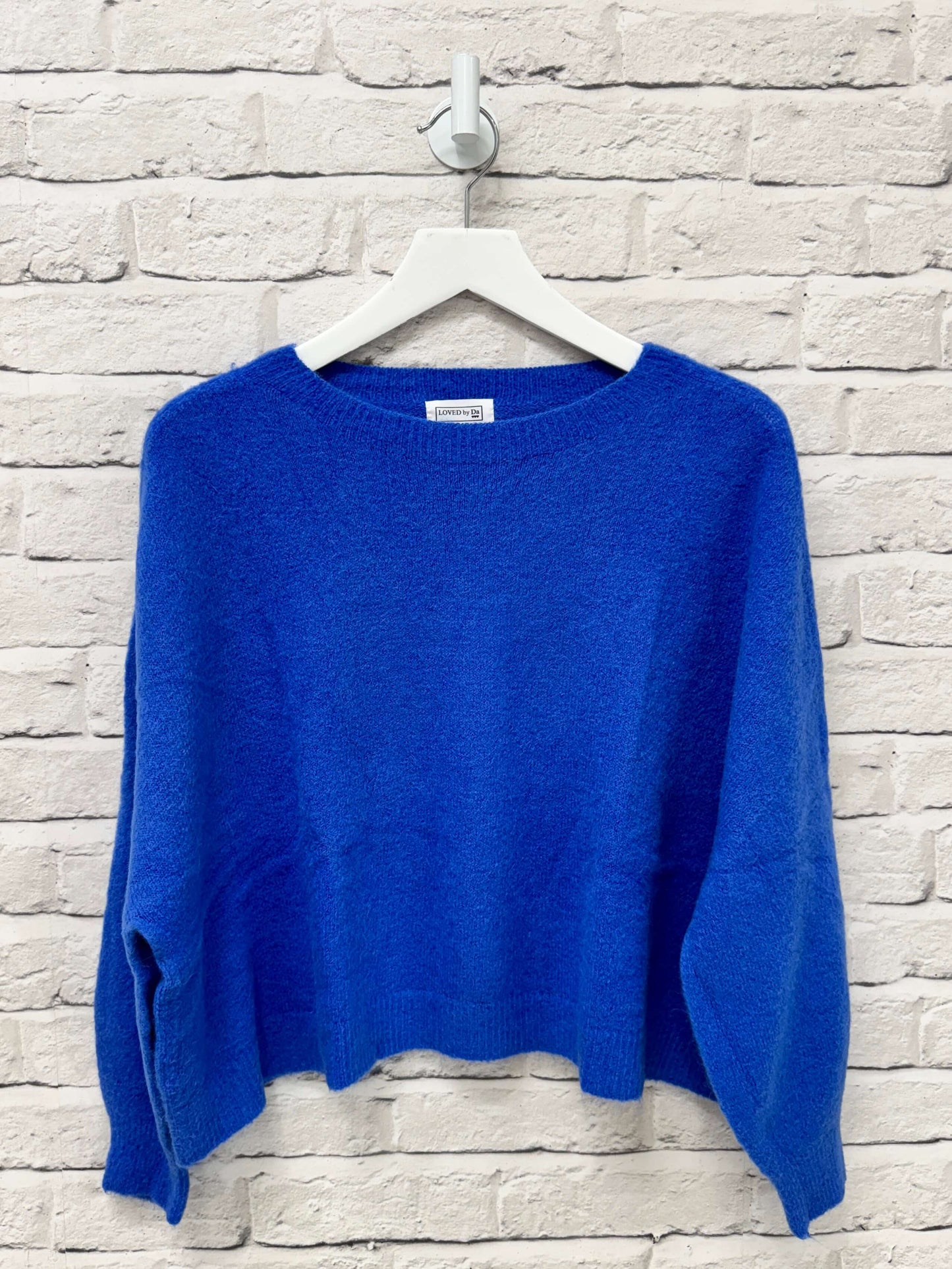 Alpaca Blend Relaxed Jumper | Neptune Blue