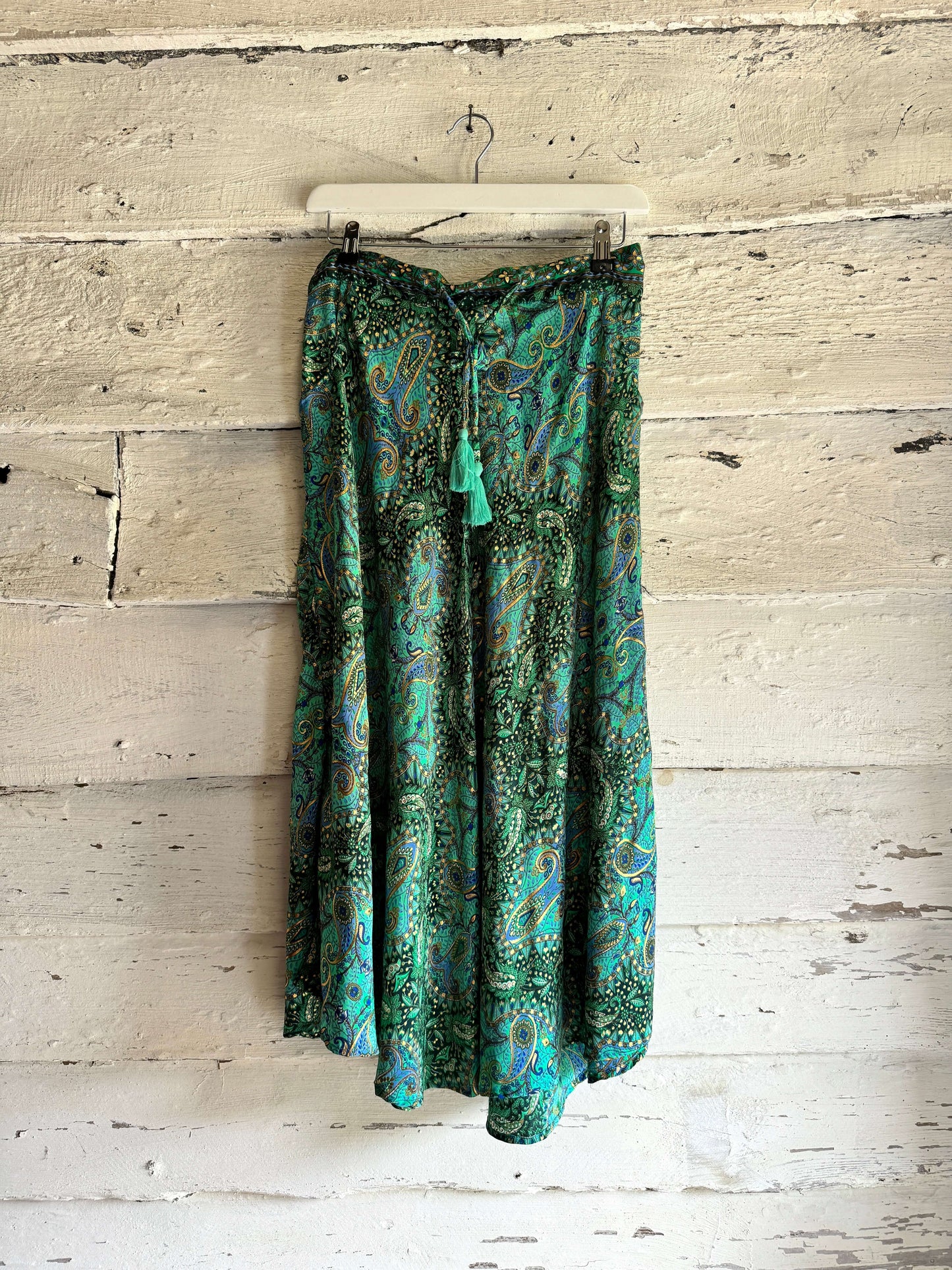 Joss Midi Skirt | Emerald Gold