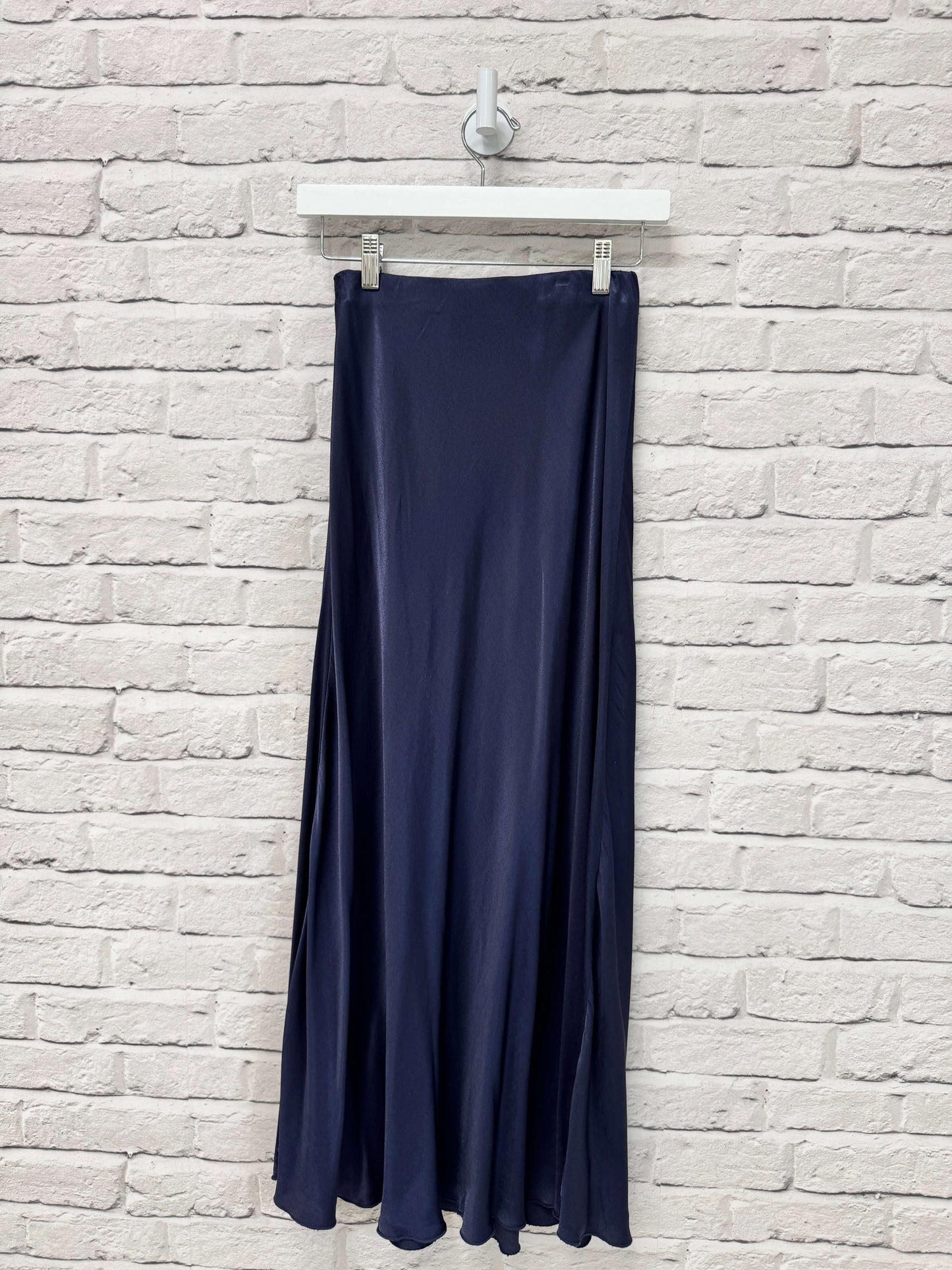 Orla Satin Slip Skirt | Navy