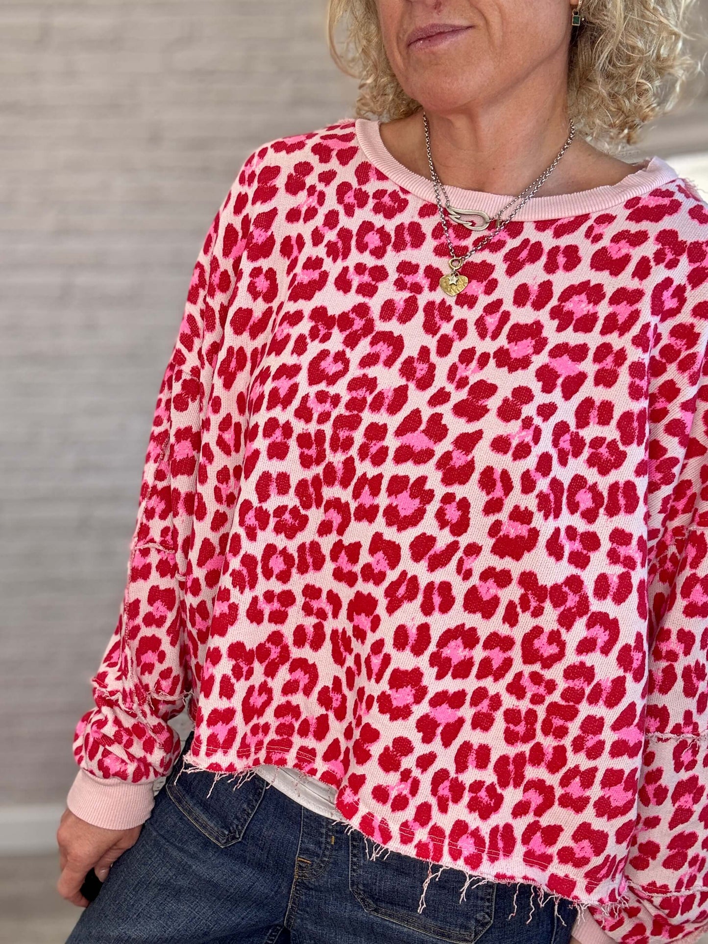 Lola Sweatshirt | Red & Pink