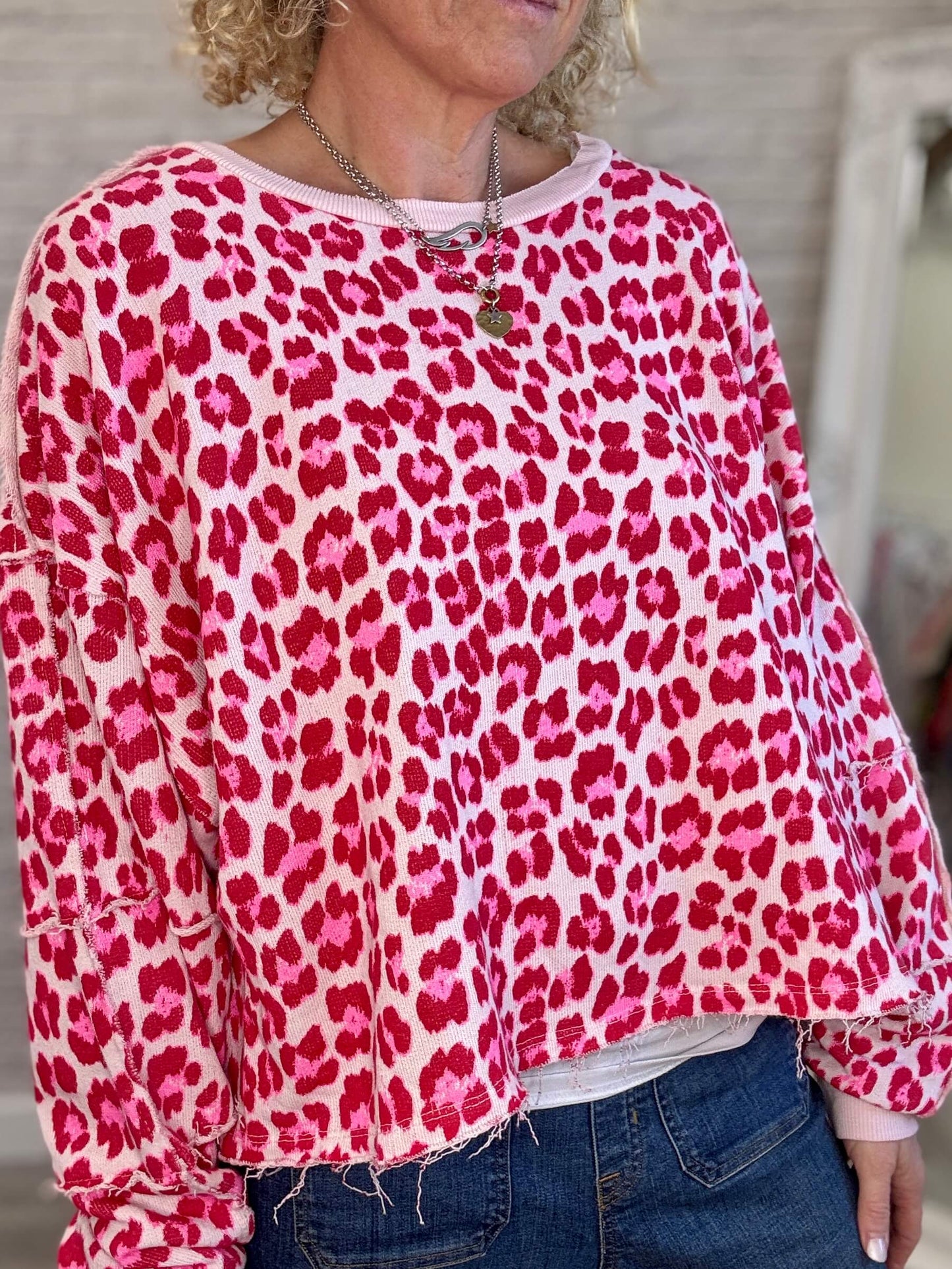 Lola Sweatshirt | Red & Pink